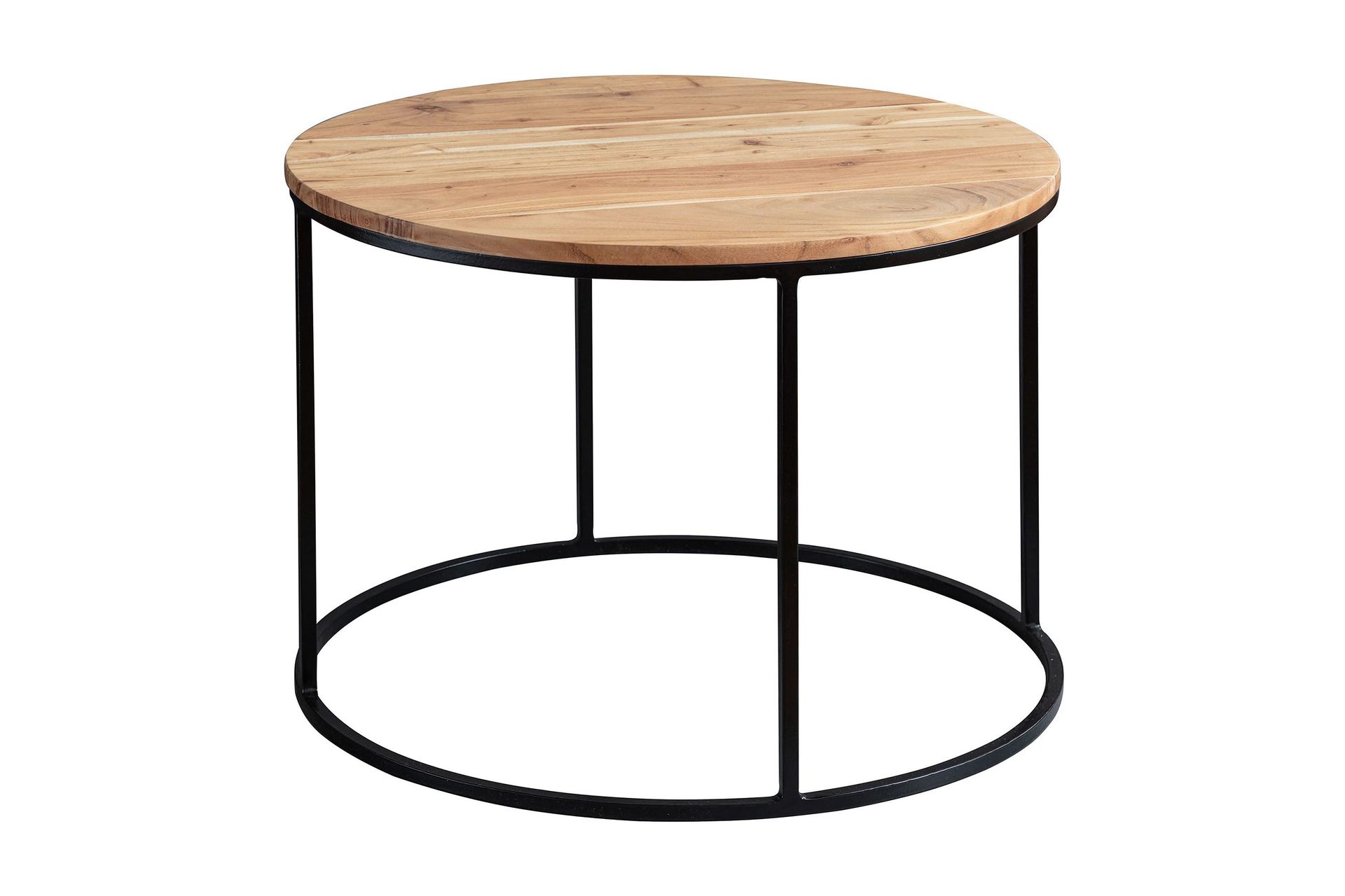 gorizia soffbord 60 cm runt - akacia/svart