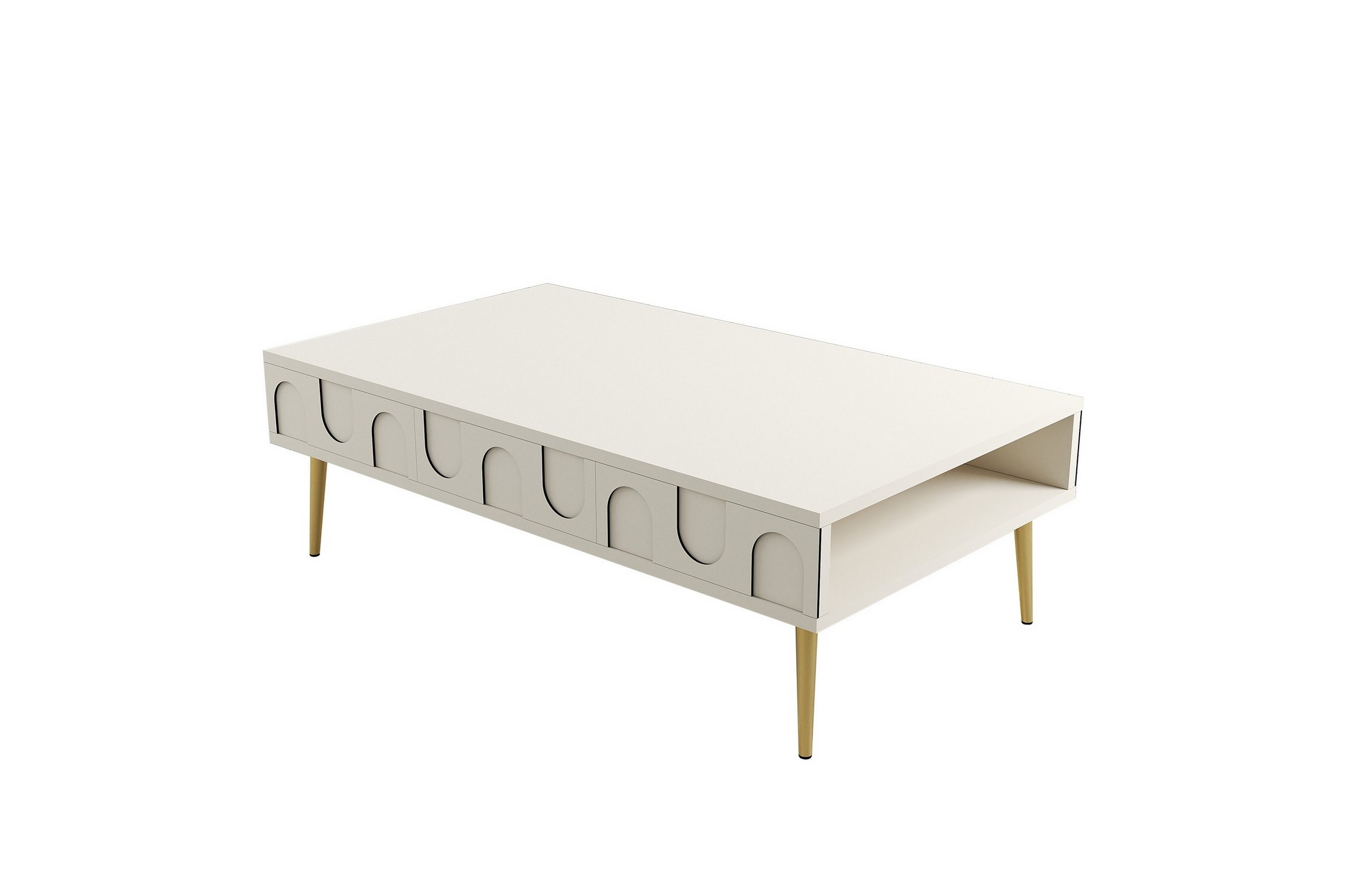Soffbord Hazim 105 cm Cream/Guld