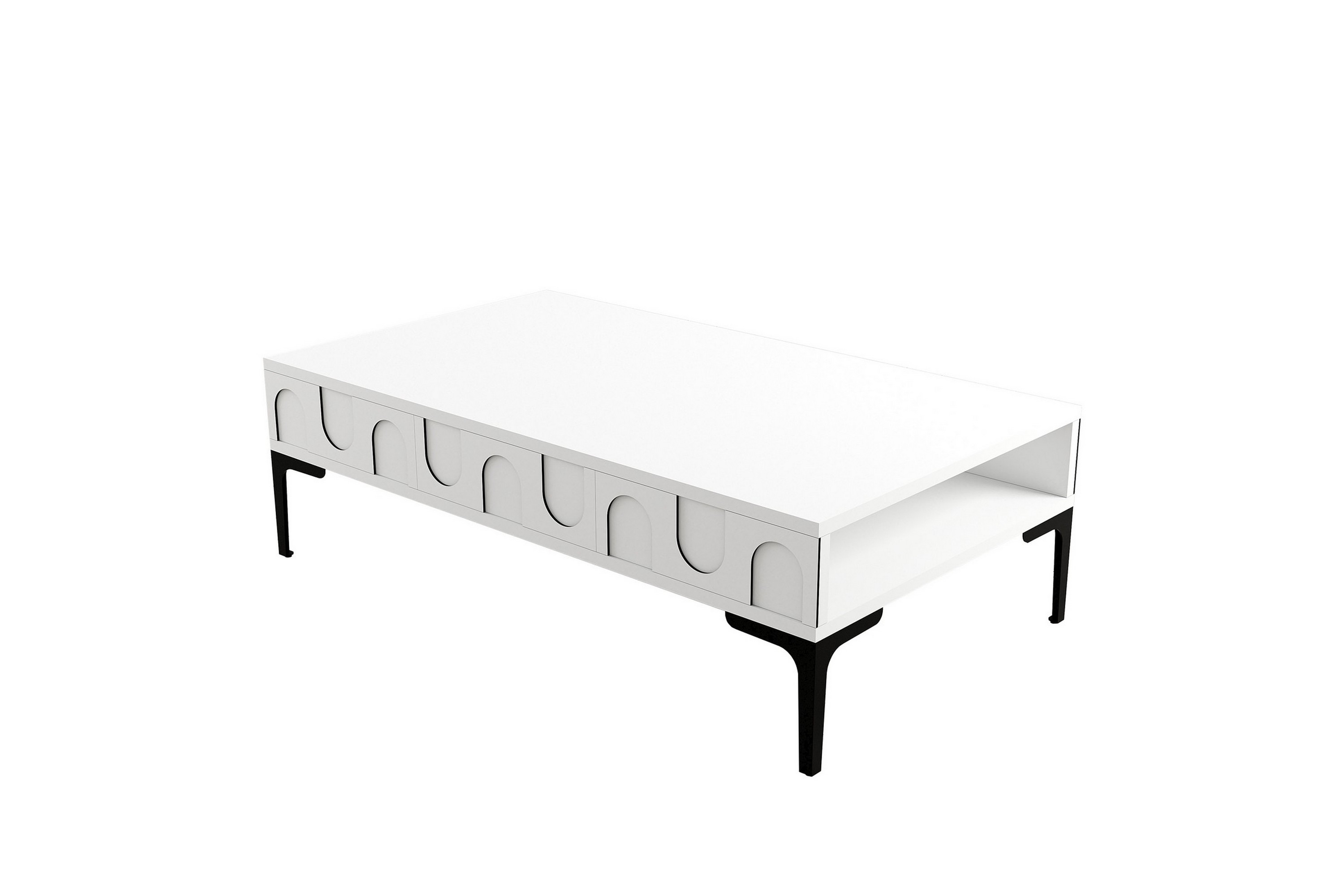 Soffbord Hazim 105 cm Vit/Svart