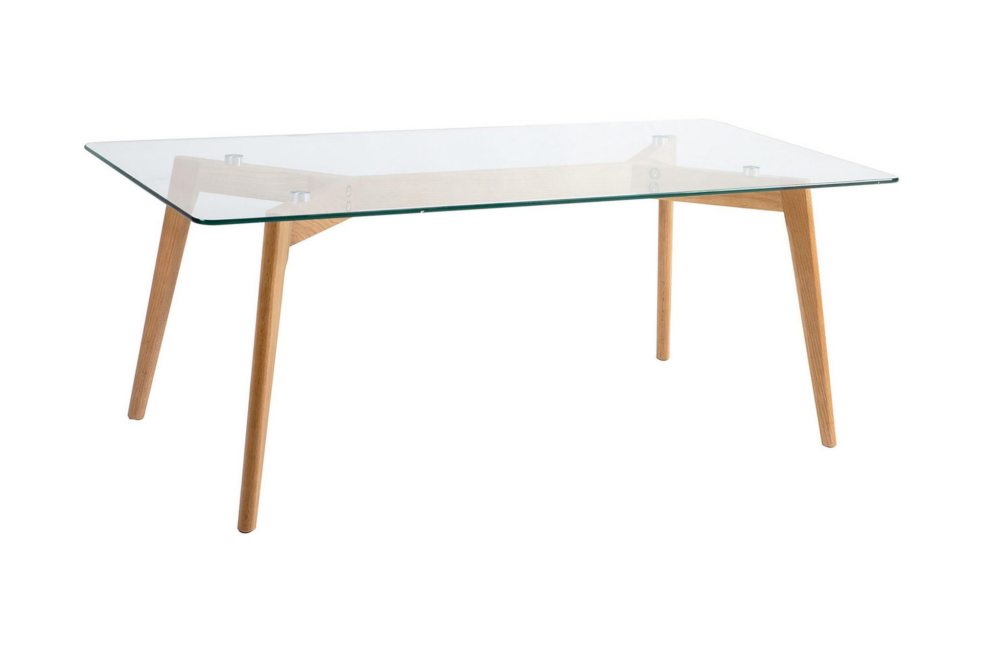 Helena Soffbord 120 cm - Glas/Tr&auml;/Natur