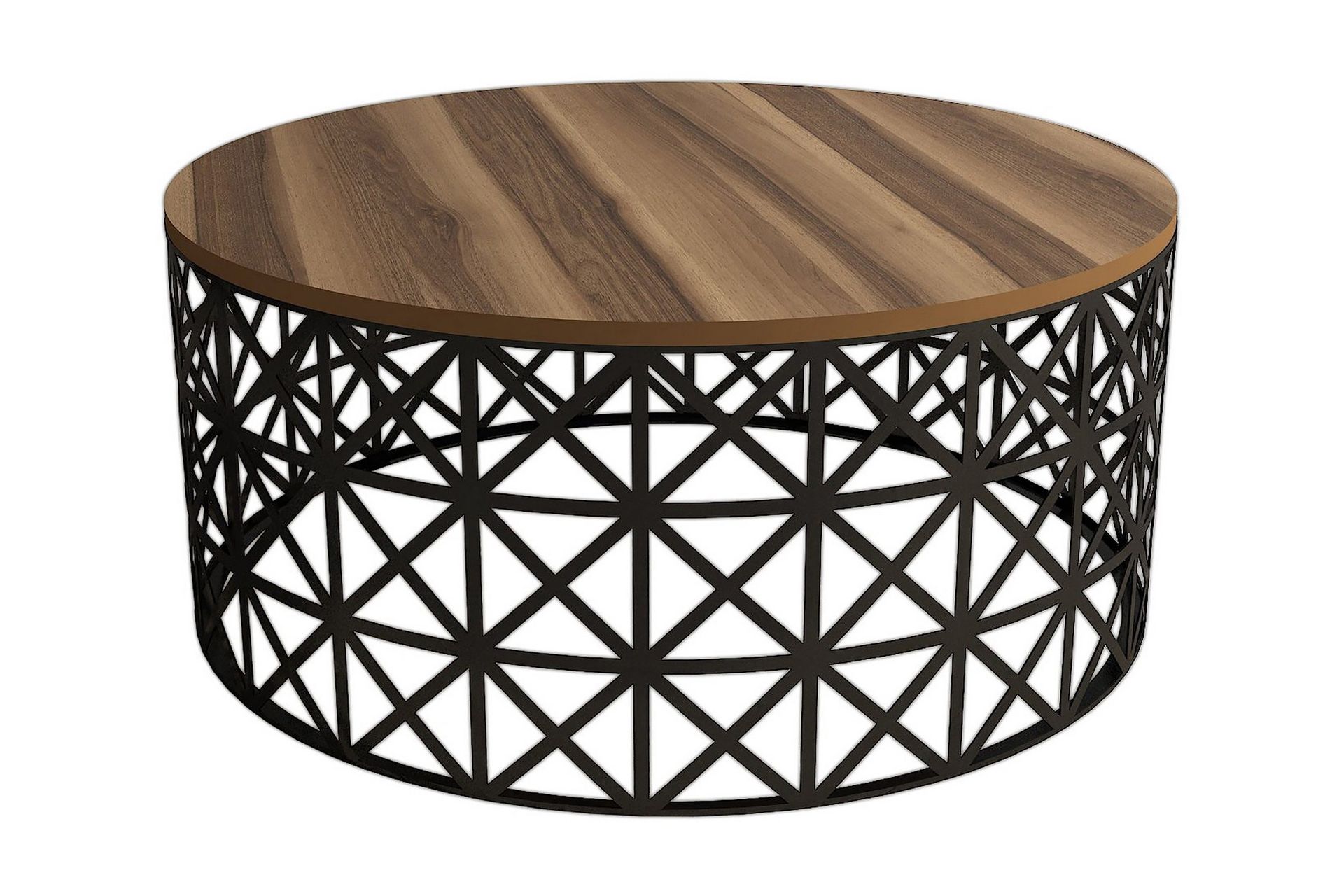 Hovdane Soffbord 90 cm Runt - Valn&ouml;tsbrun/Svart