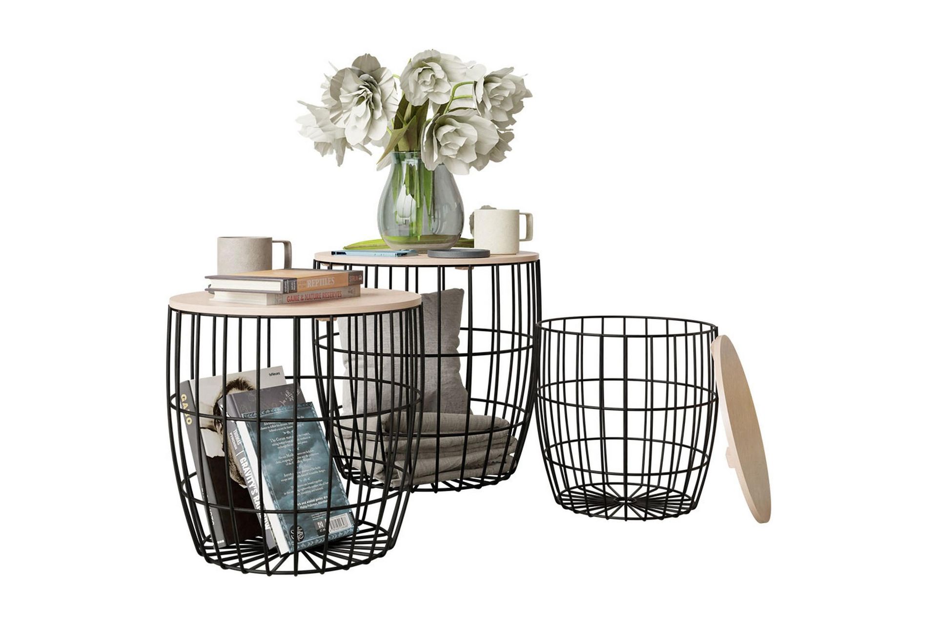 Howig Satsbord - Svart/Natur