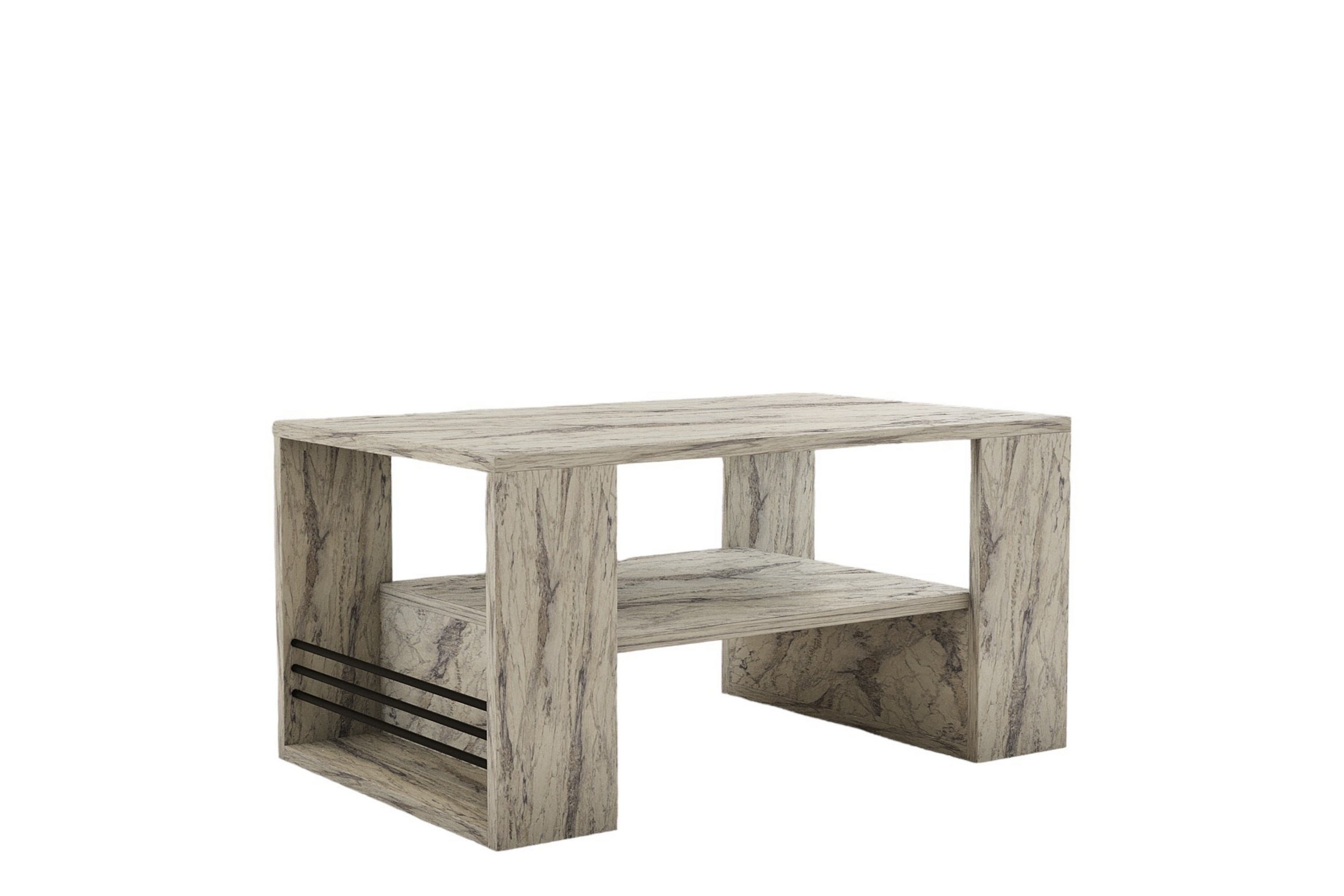 Soffbord Iris 80 cm Vit marmor
