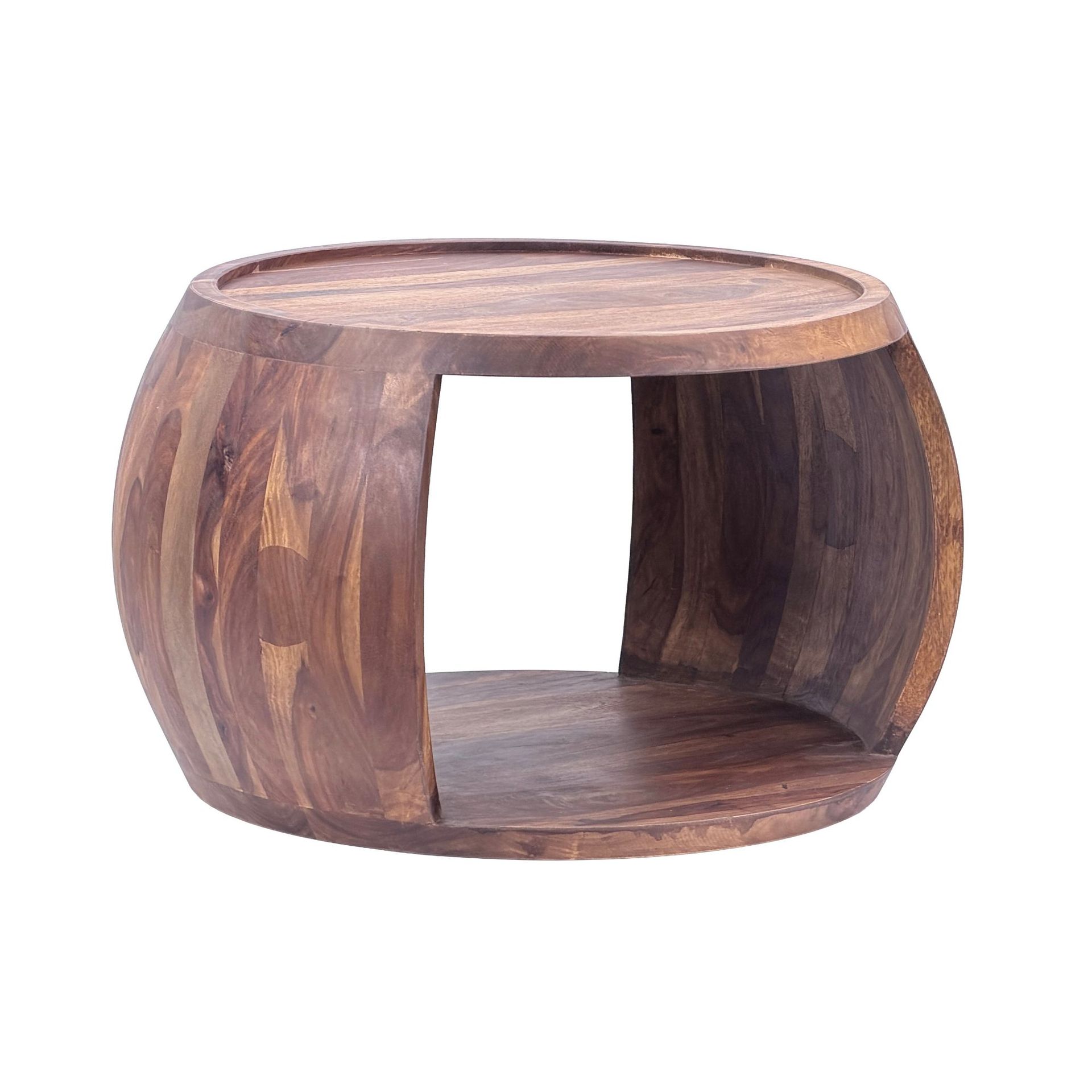Ivoilo Soffbord 60 cm Lantlig stil - Varm mörkbrun