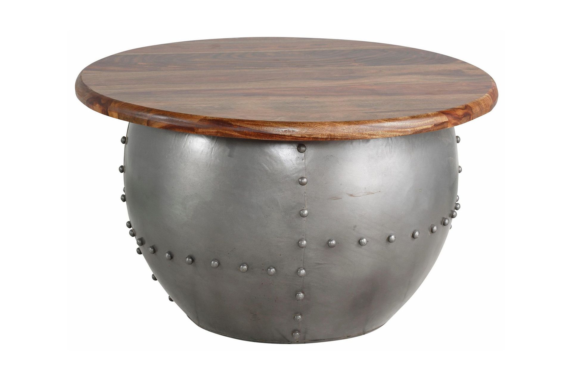 Khalsa Soffbord 75 cm Runt - Mangotr&auml;/Valn&ouml;tsbrun