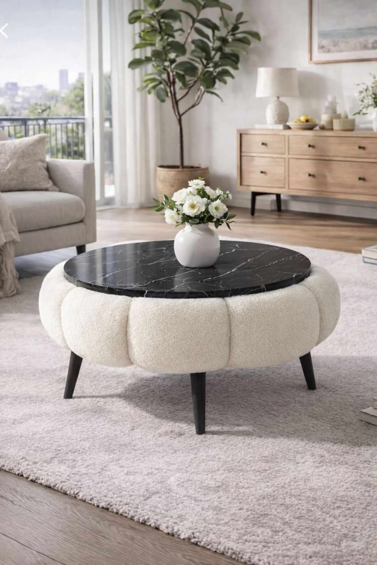 Kundu Soffbord Rund 60 cm Bubblig -