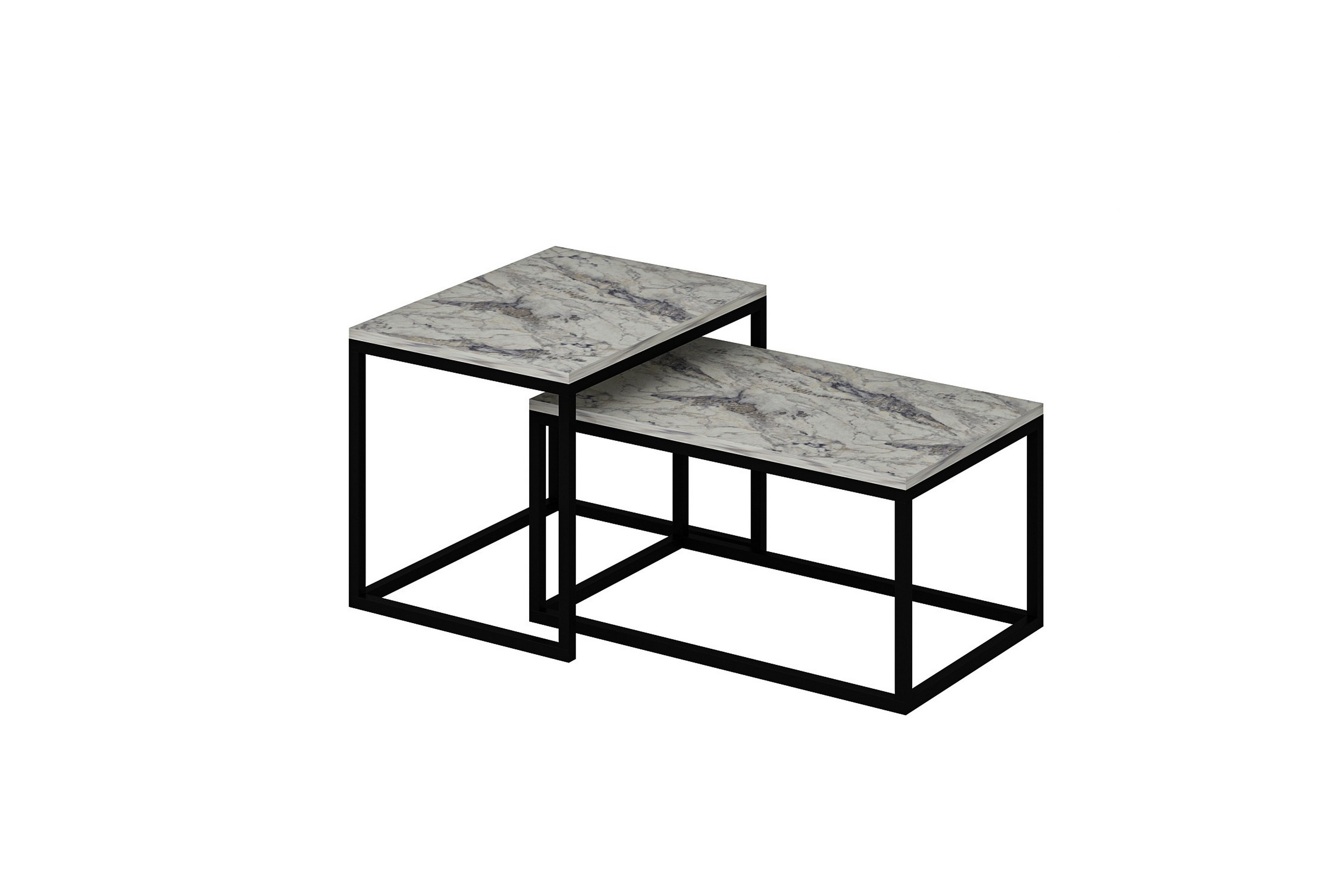 Soffbord Leka 72 cm Vit marmor