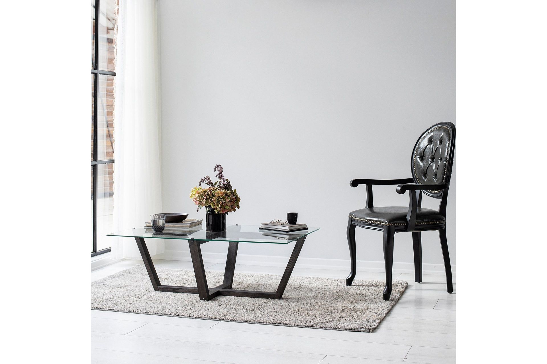 liepene soffbord 105x65 cm svart - hanah home