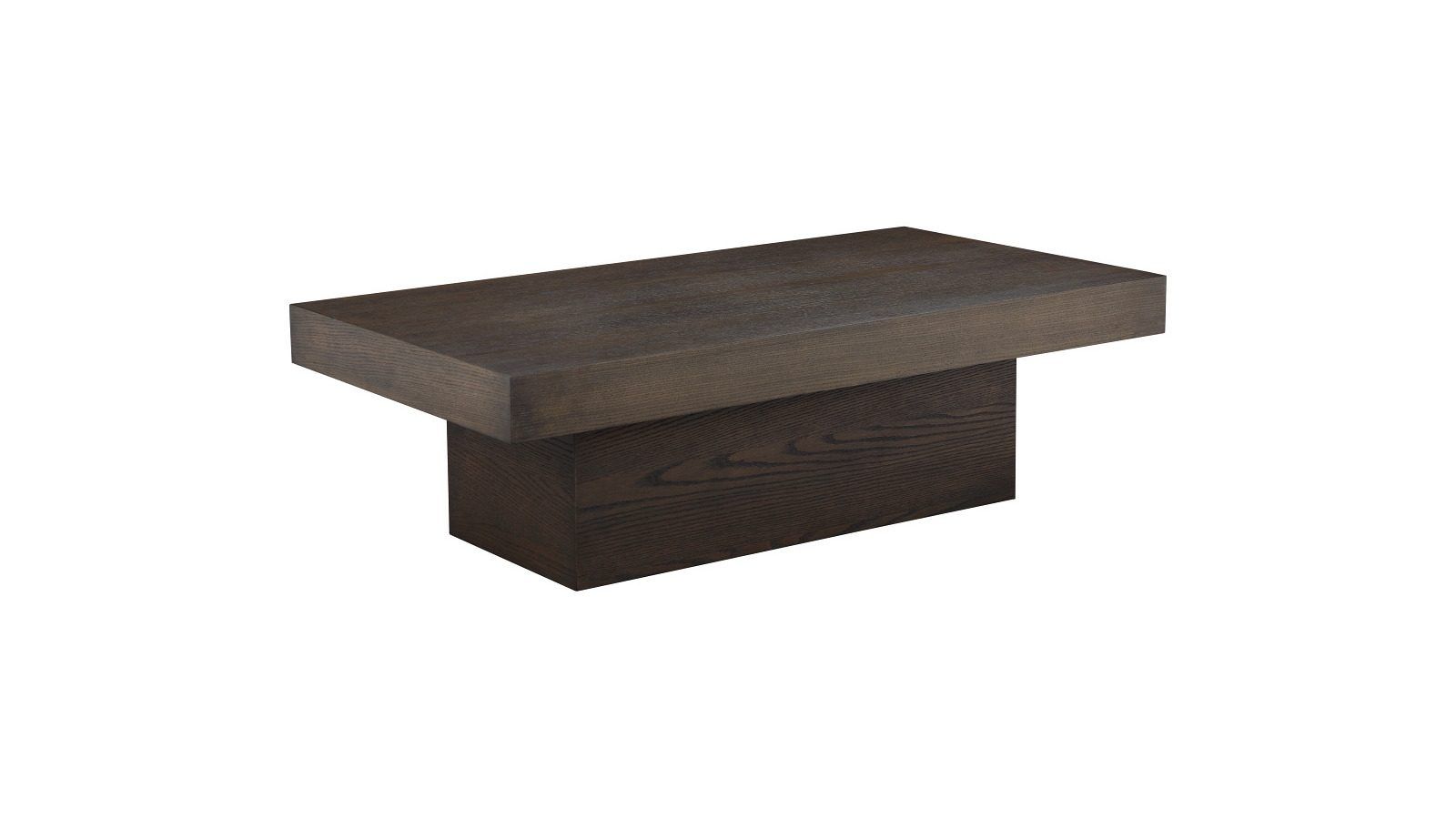 Soffbord Lunvik 130x70 cm - Brunlackad och vitpigmenterad finish