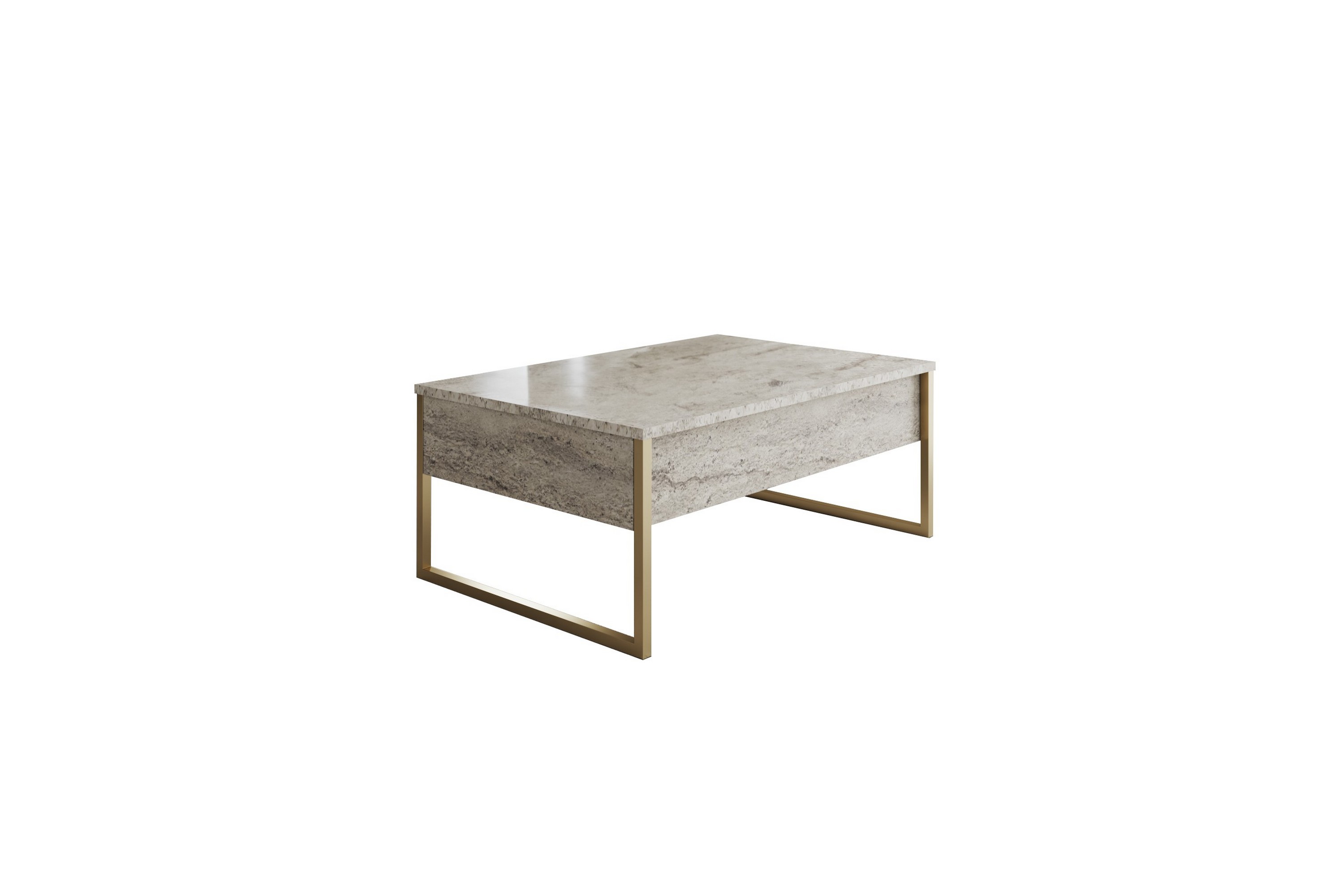 Soffbord Luxe 90 cm Beige/Guld
