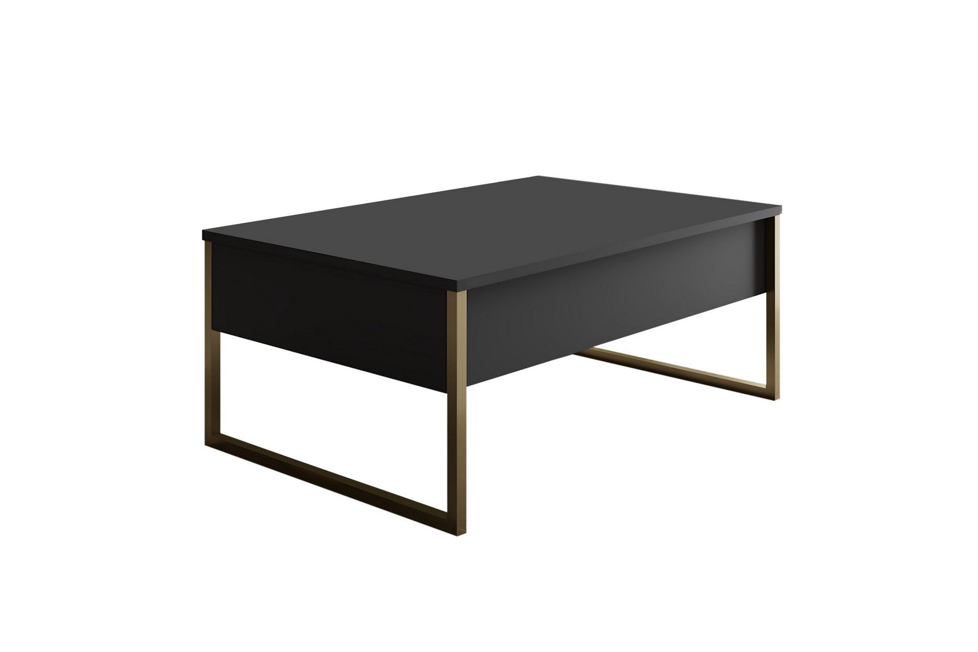 Luxe Soffbord 90x40 cm Svart/Guld - Hanah Home