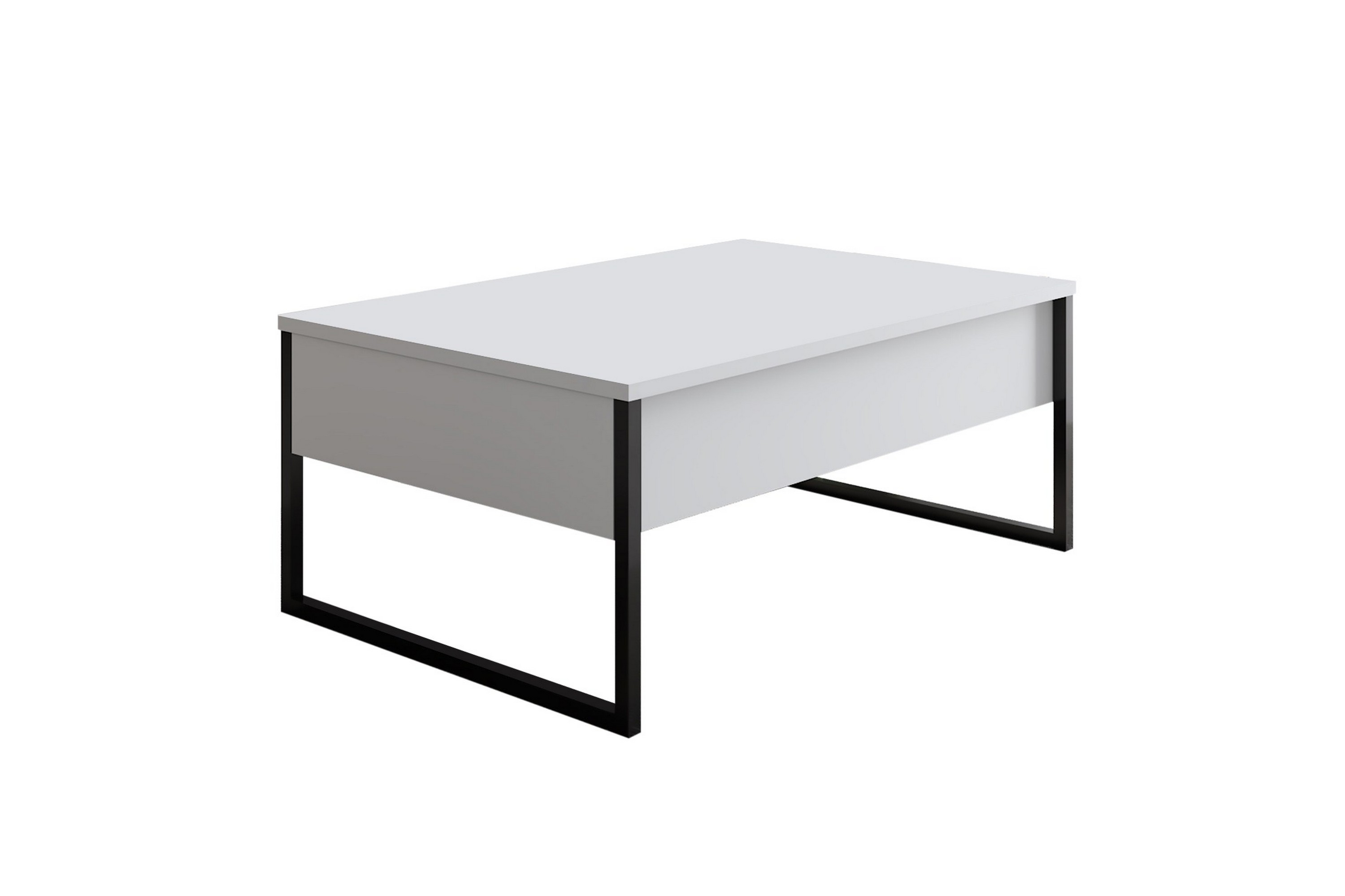 Soffbord Luxe 90x40 cm Vit/Svart Hanah Home