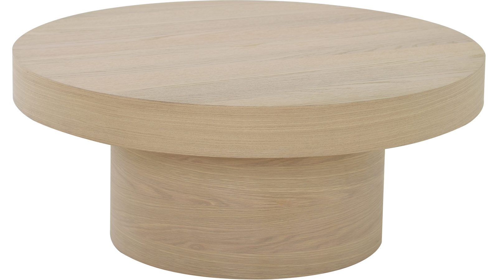 Soffbord Malvik 30 cm / Ø70 cm - Vitpigmenterad ek
