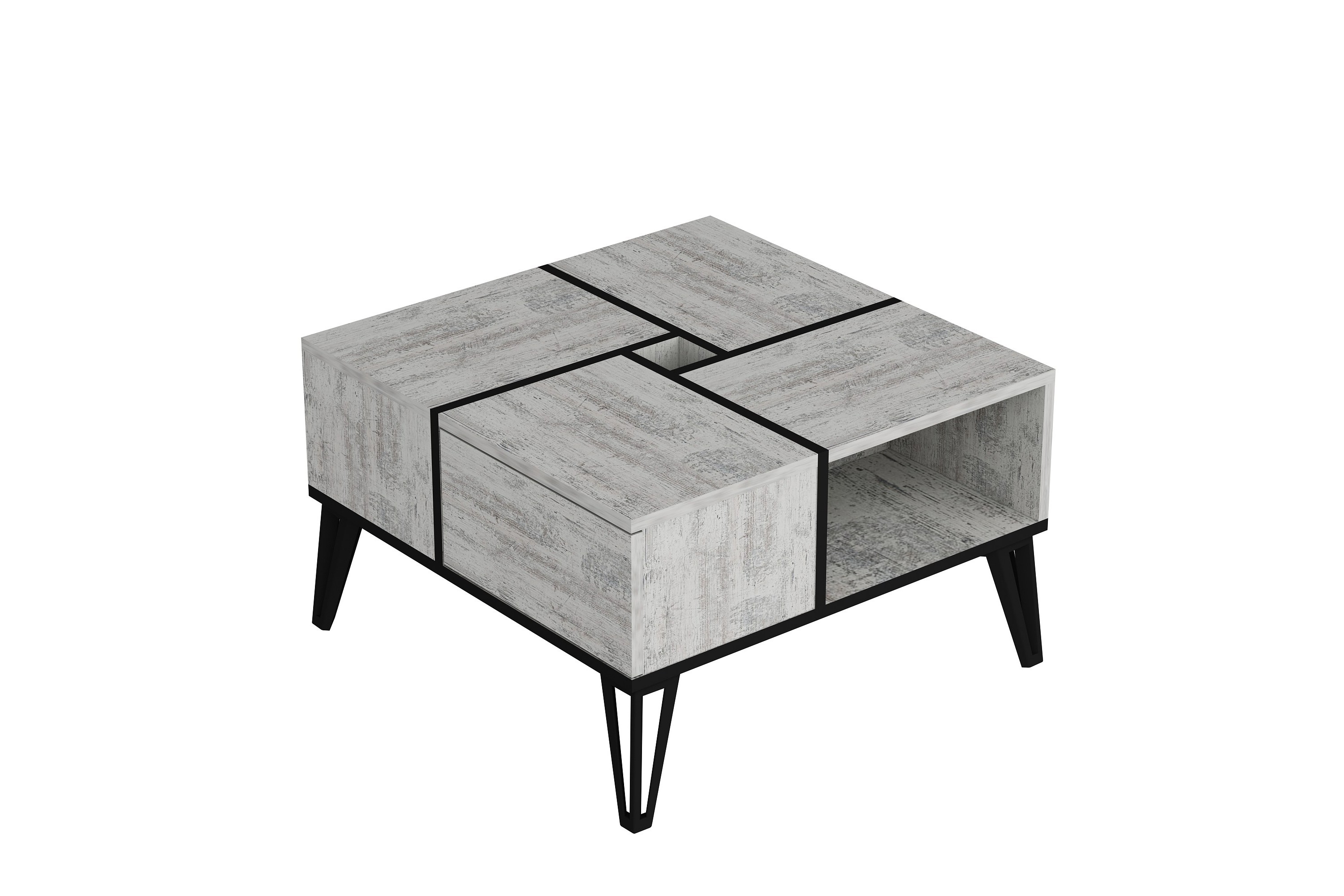 Soffbord Masaaki 72 cm Vit/Svart