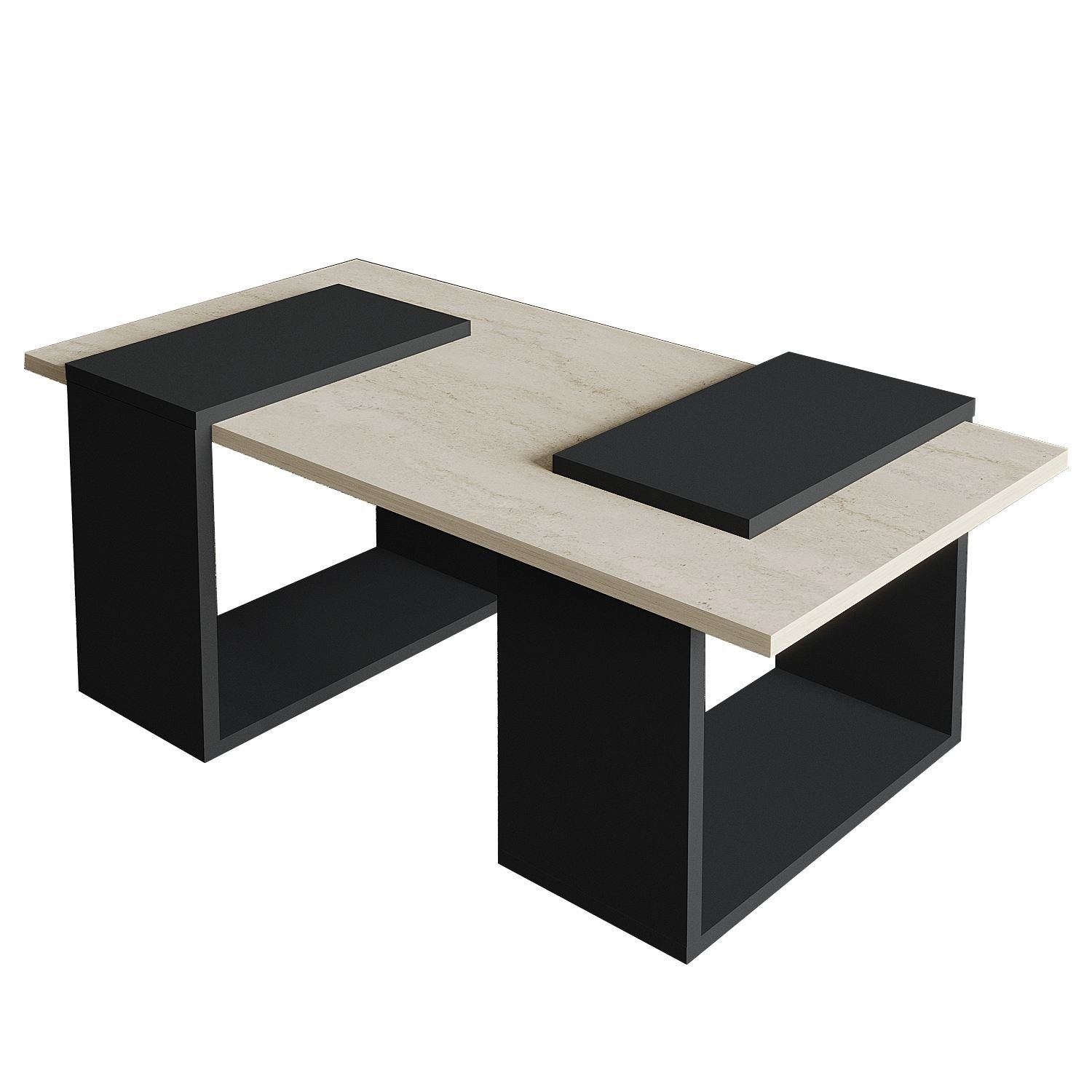 Matris Soffbord 90x37x46,6 cm - Travertine/Anthracite