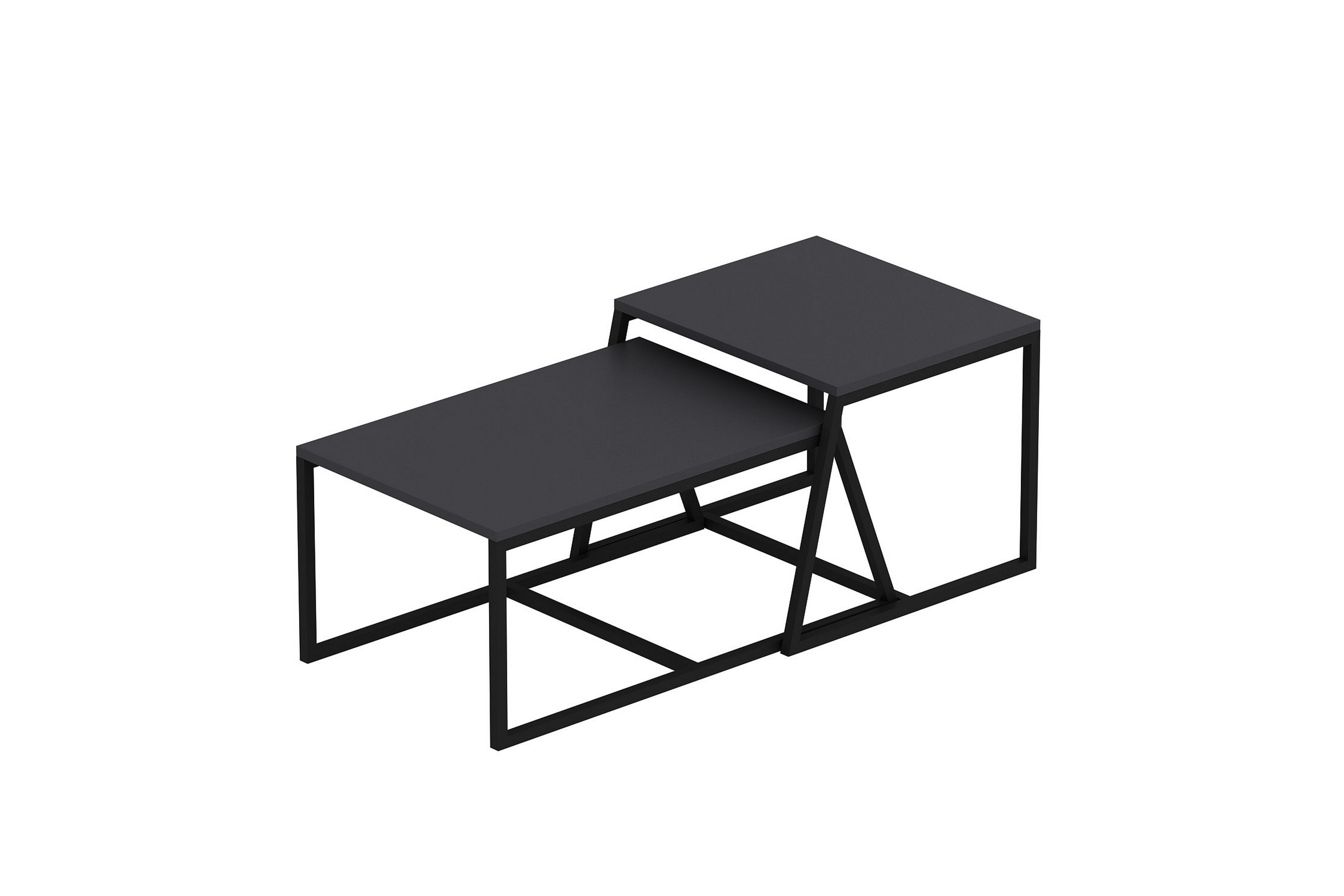 Soffbord Minimal 75x50 cm Svart Hanah Home