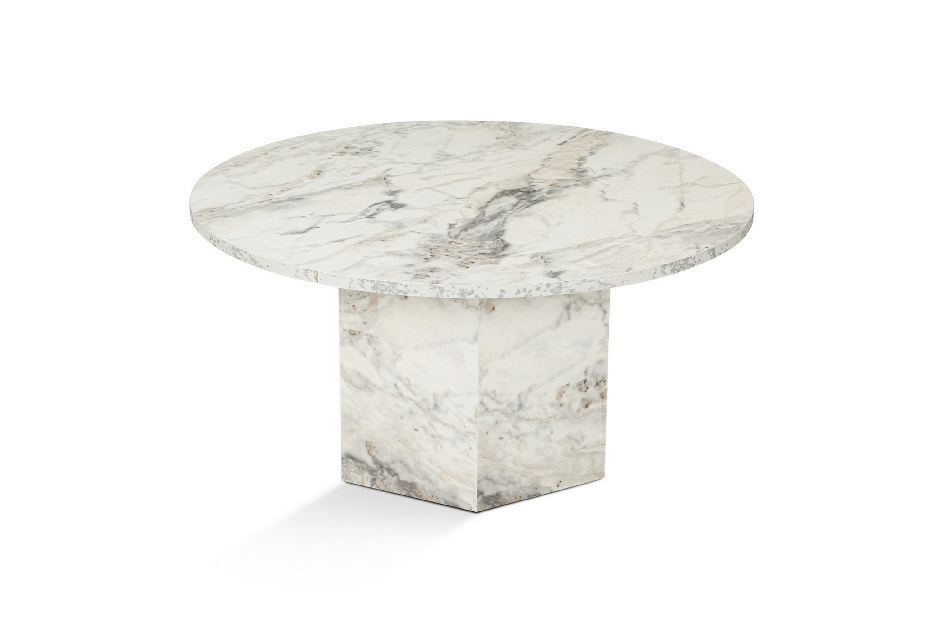 Soffbord Nieuwe 80 cm Vit marmor
