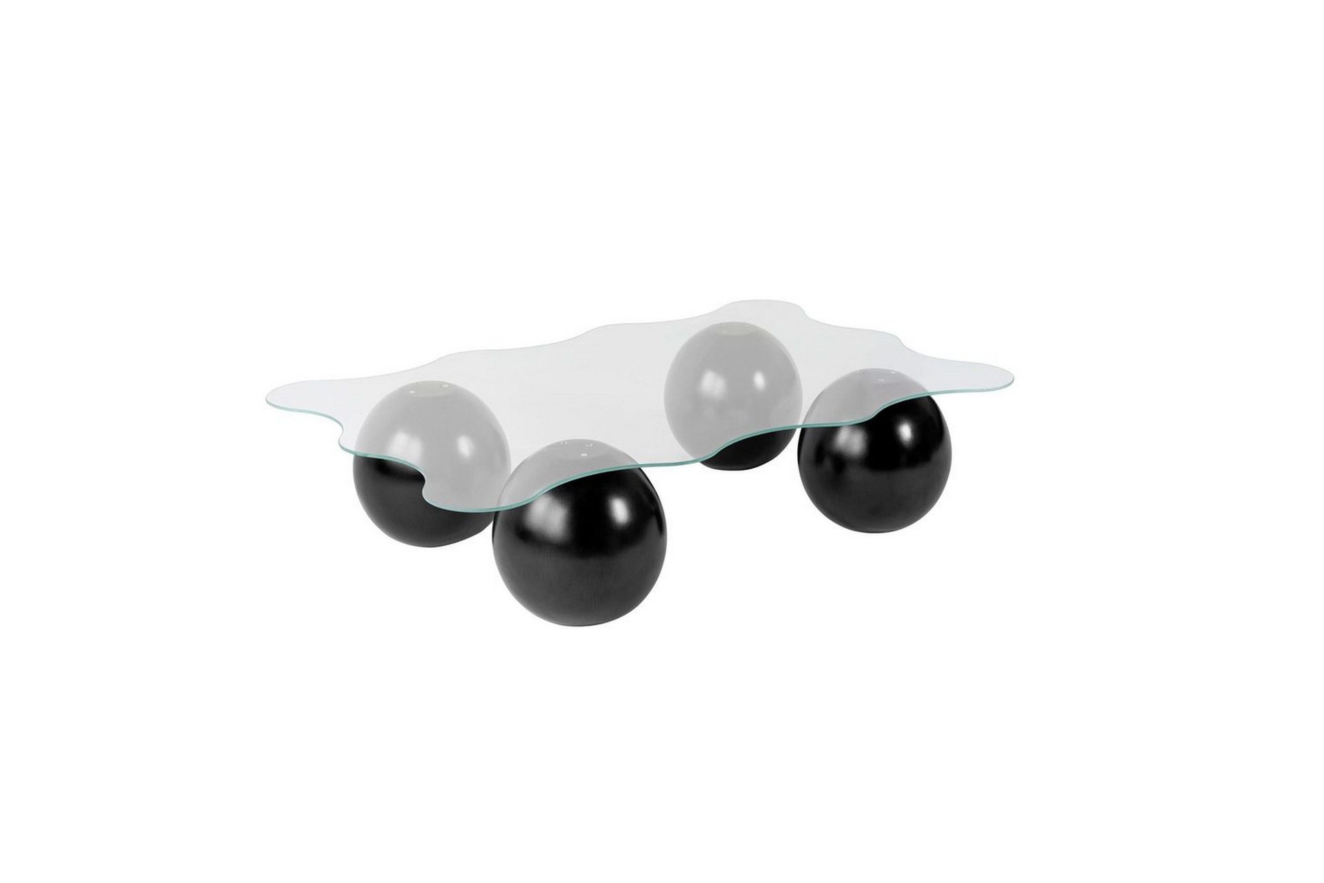Soffbord Nordure Soffbord Elinville svart / transparent Svart,Vit -