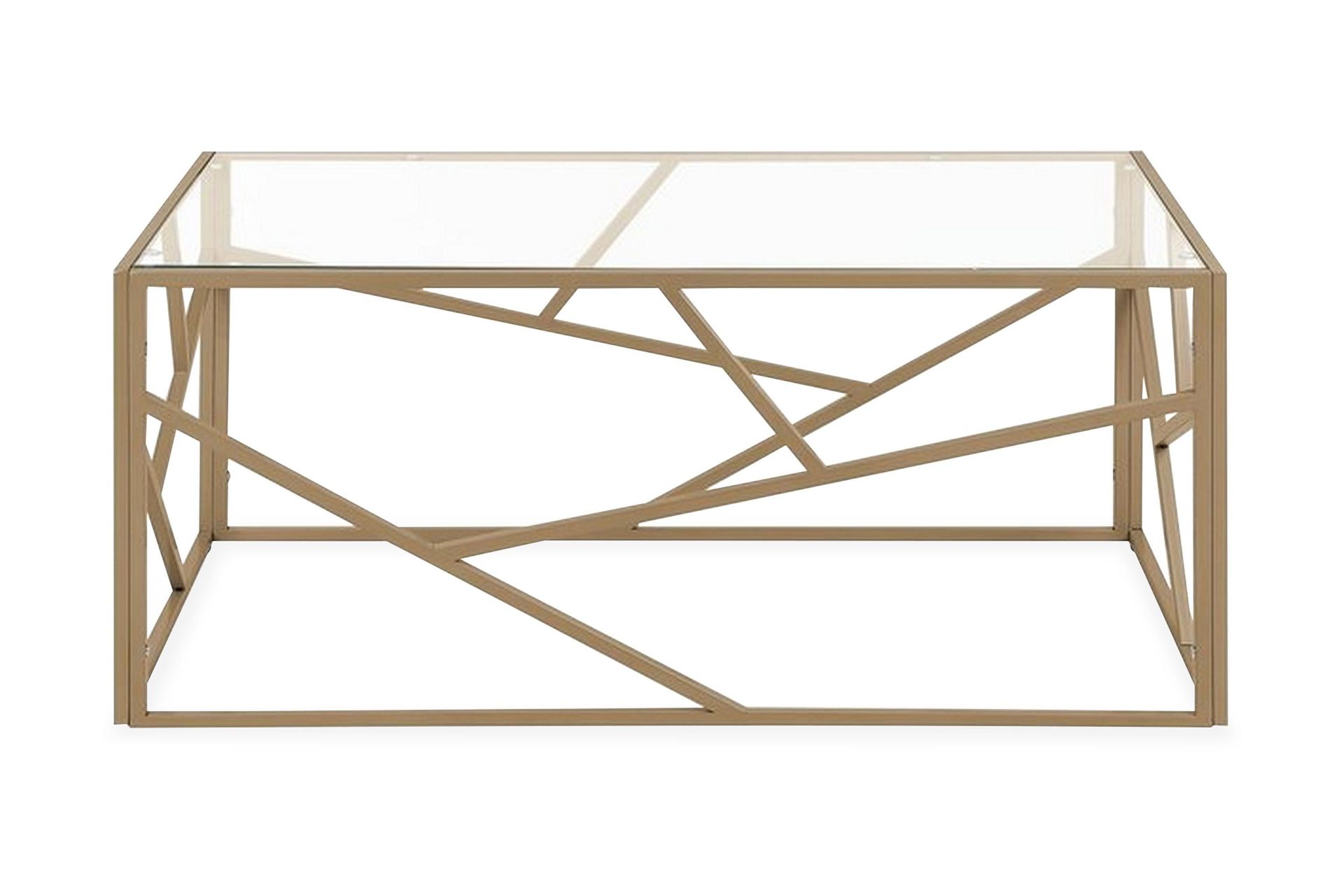Orland Soffbord 100 cm - Glas/Guld