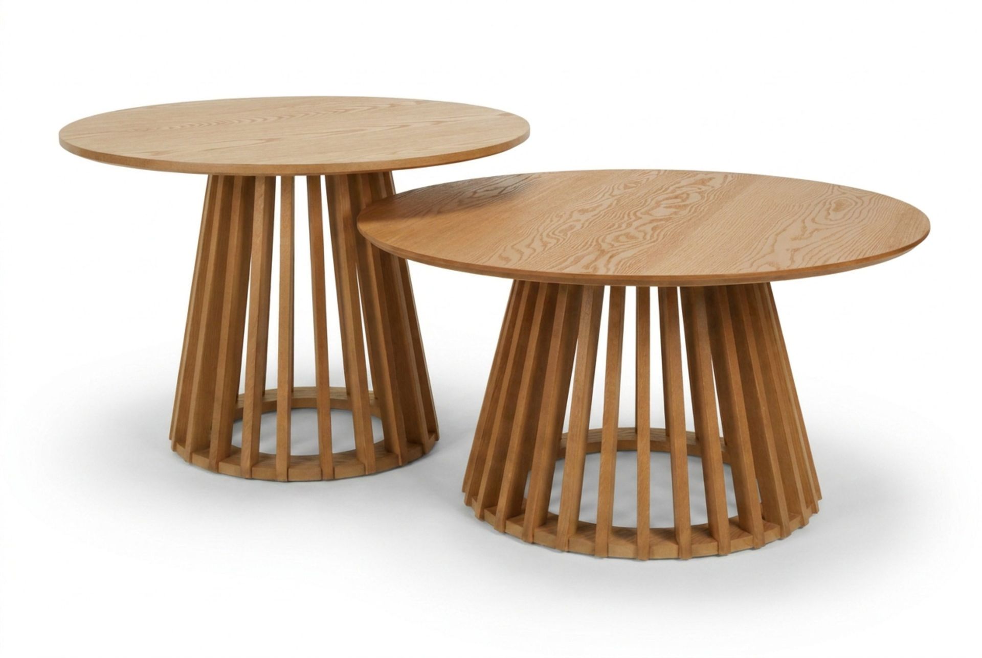 Peyra Soffbord Satsbord Runt 86/60 cm Fan&eacute;r - Ek