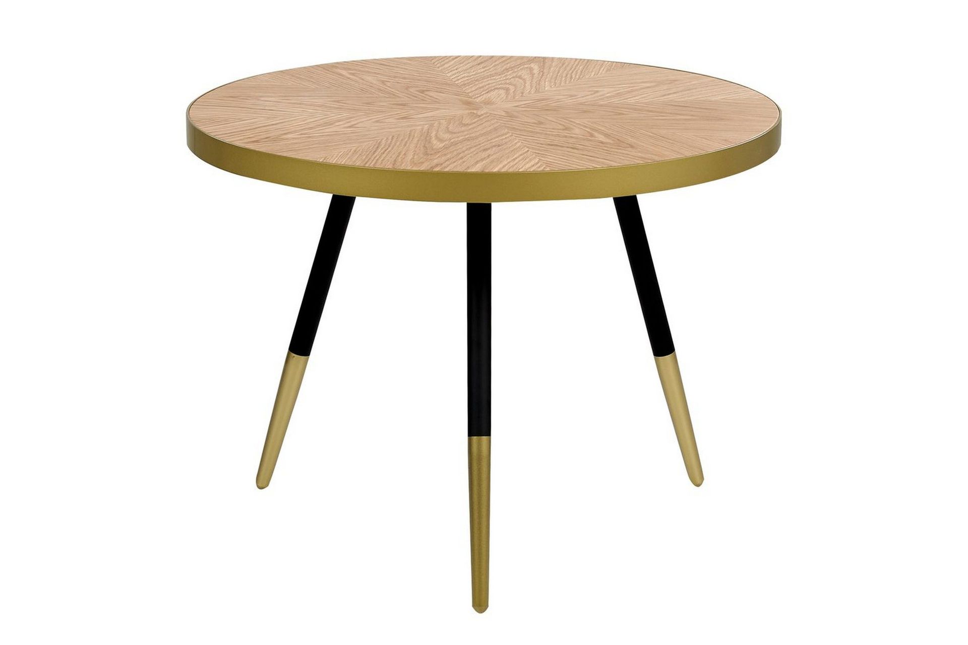 Soffbord Ramona Ljus tr&auml;/svart/guld - Ljus tr&auml;/svart/guld