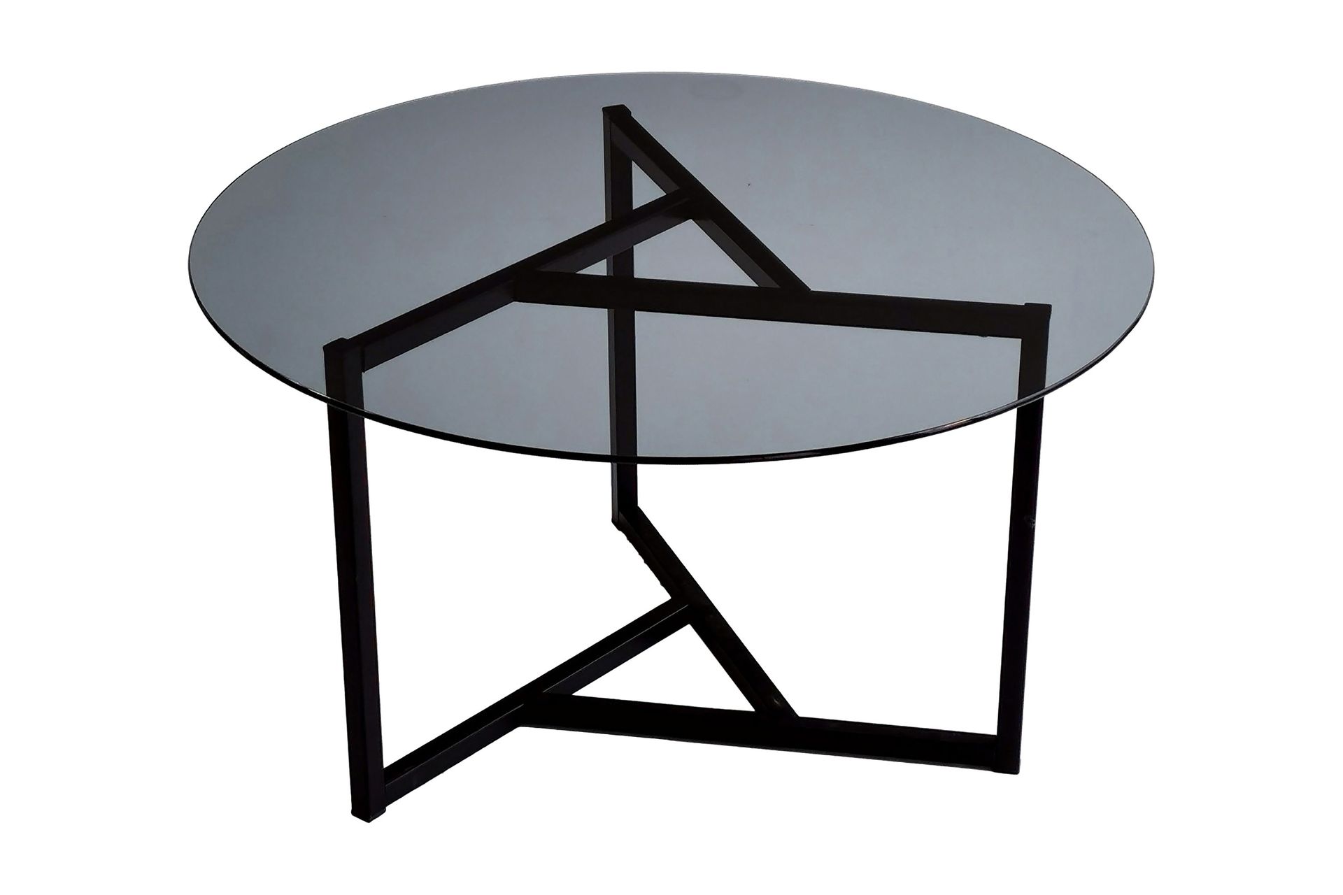 Sabani Soffbord 75 cm Runt X-formade Ben - Grå