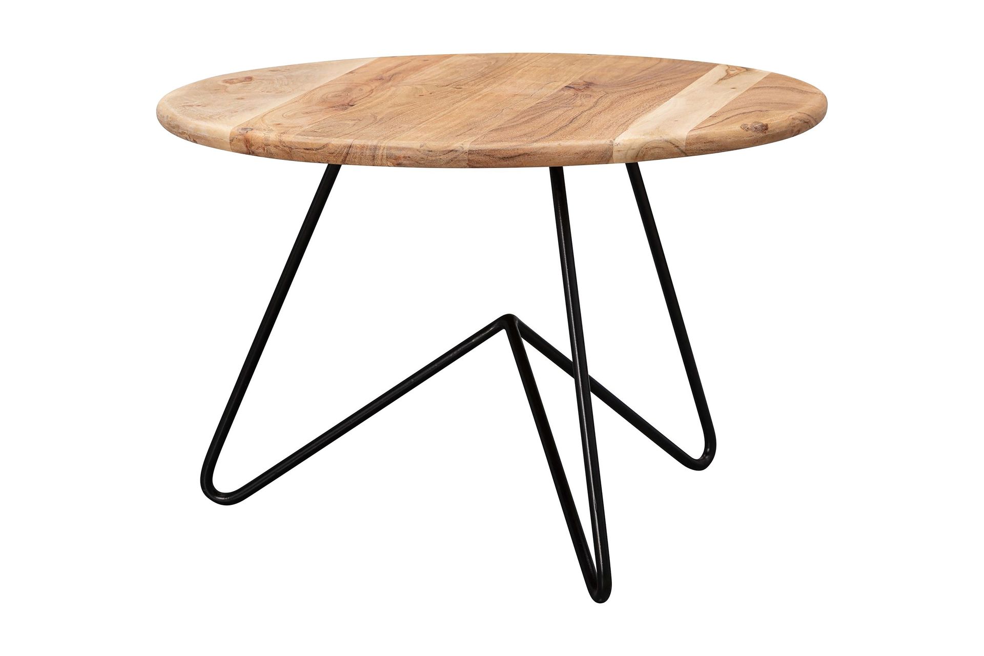 Sampietro Soffbord 60 cm Runt - Akacia/svart