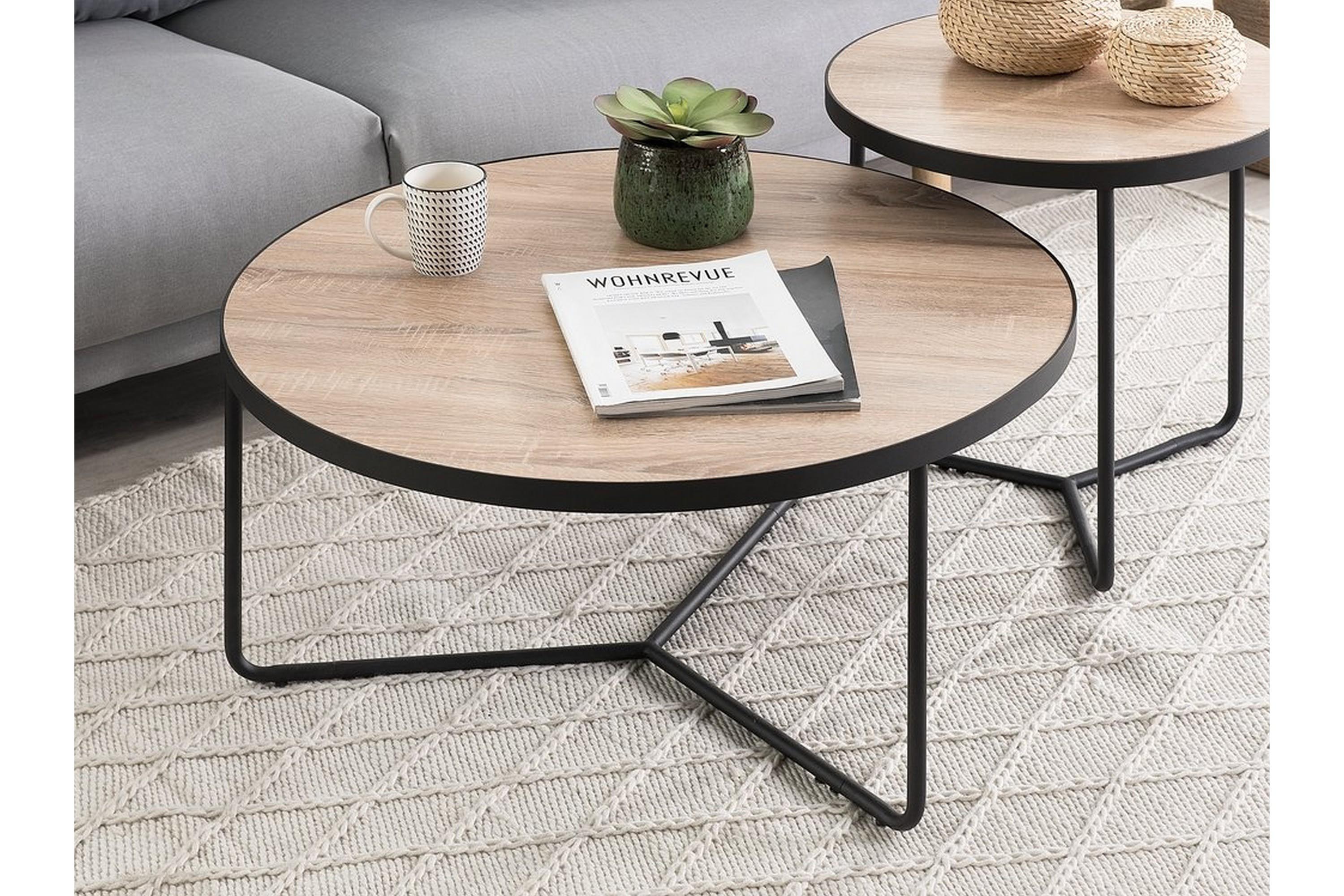 satsbord 2 st melody 50\80 cm - svart