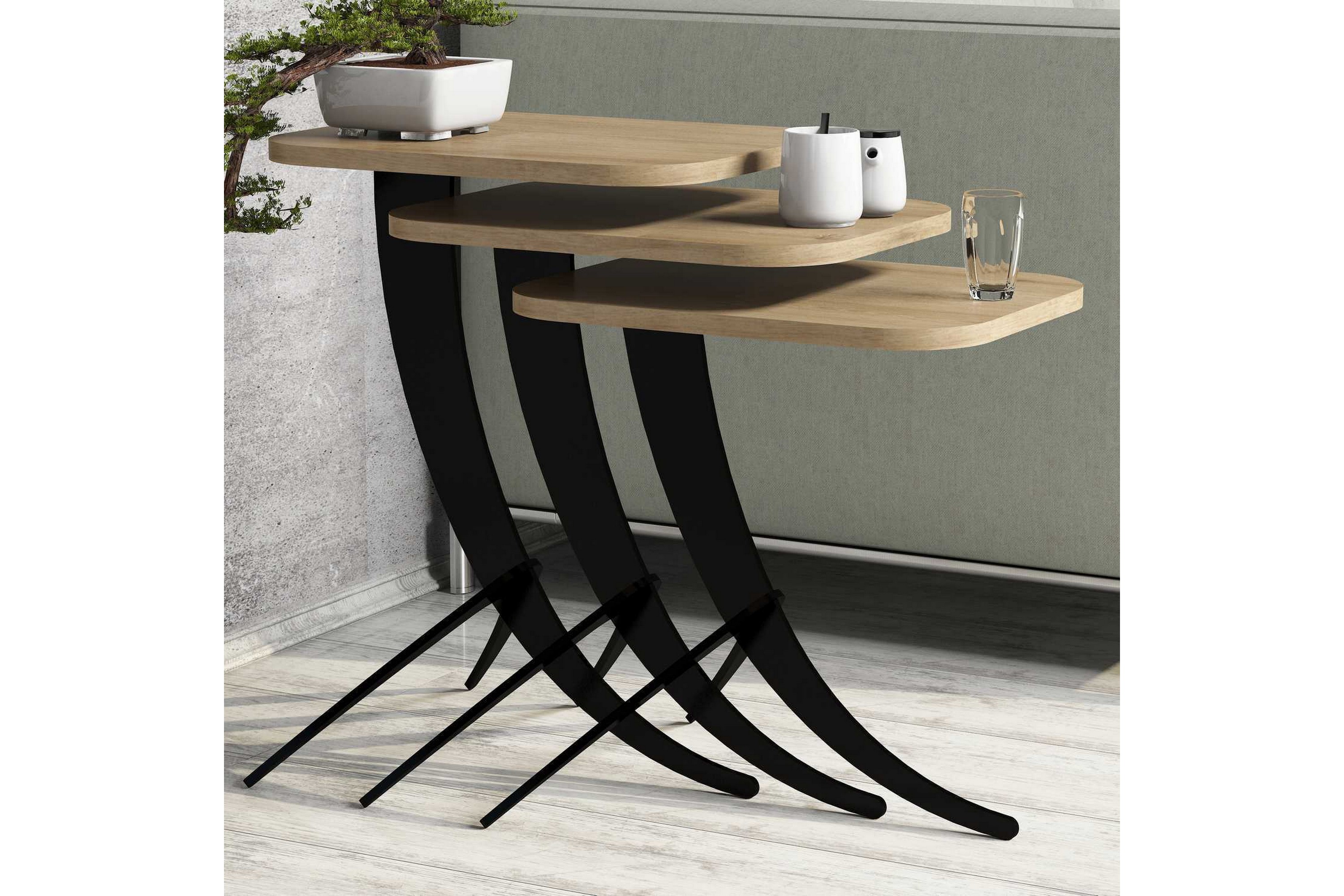 Satsbord Amtorp 45 cm 3 Bord Brun