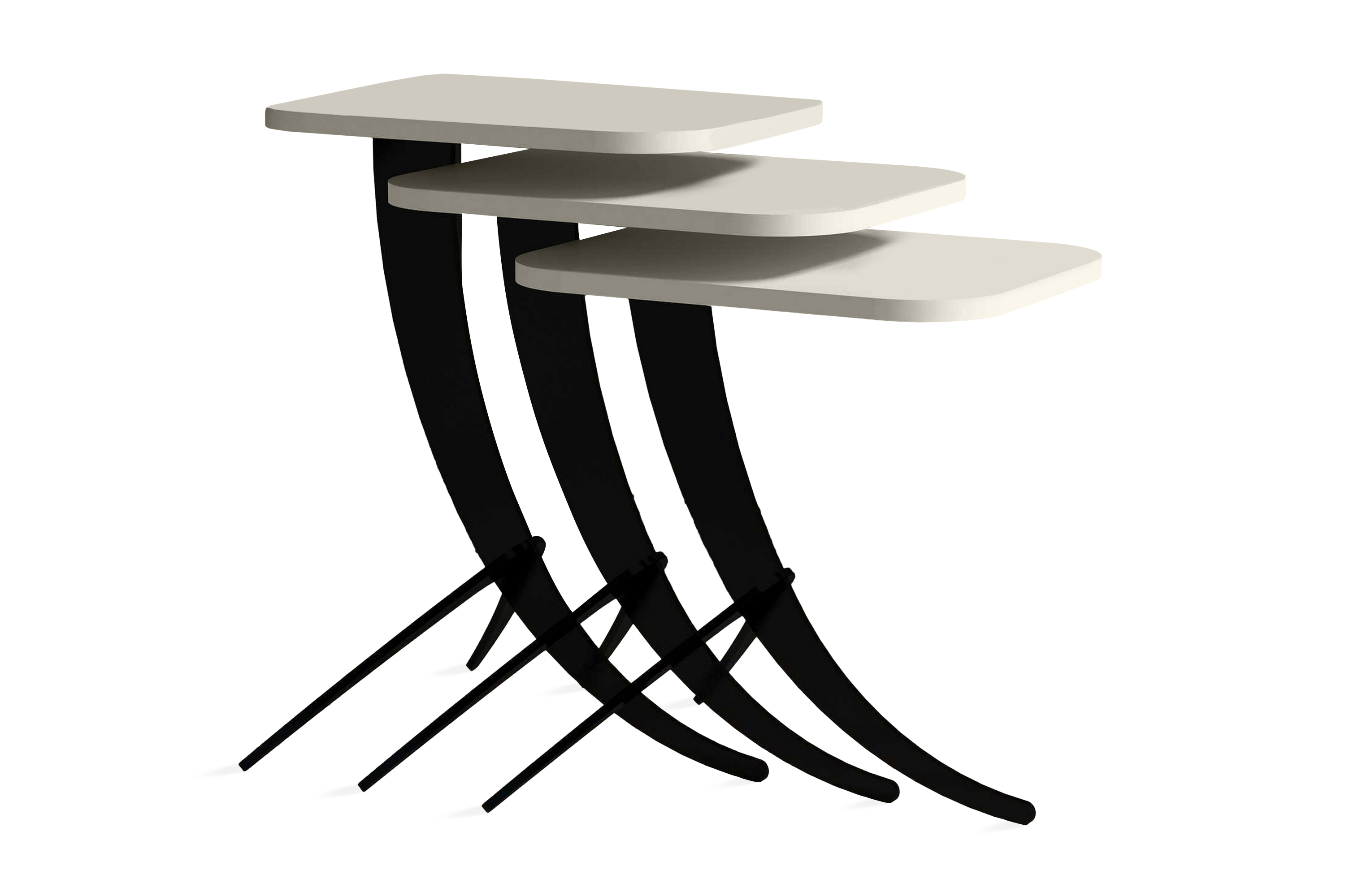 Satsbord Amtorp 45 cm 3 Bord Vit