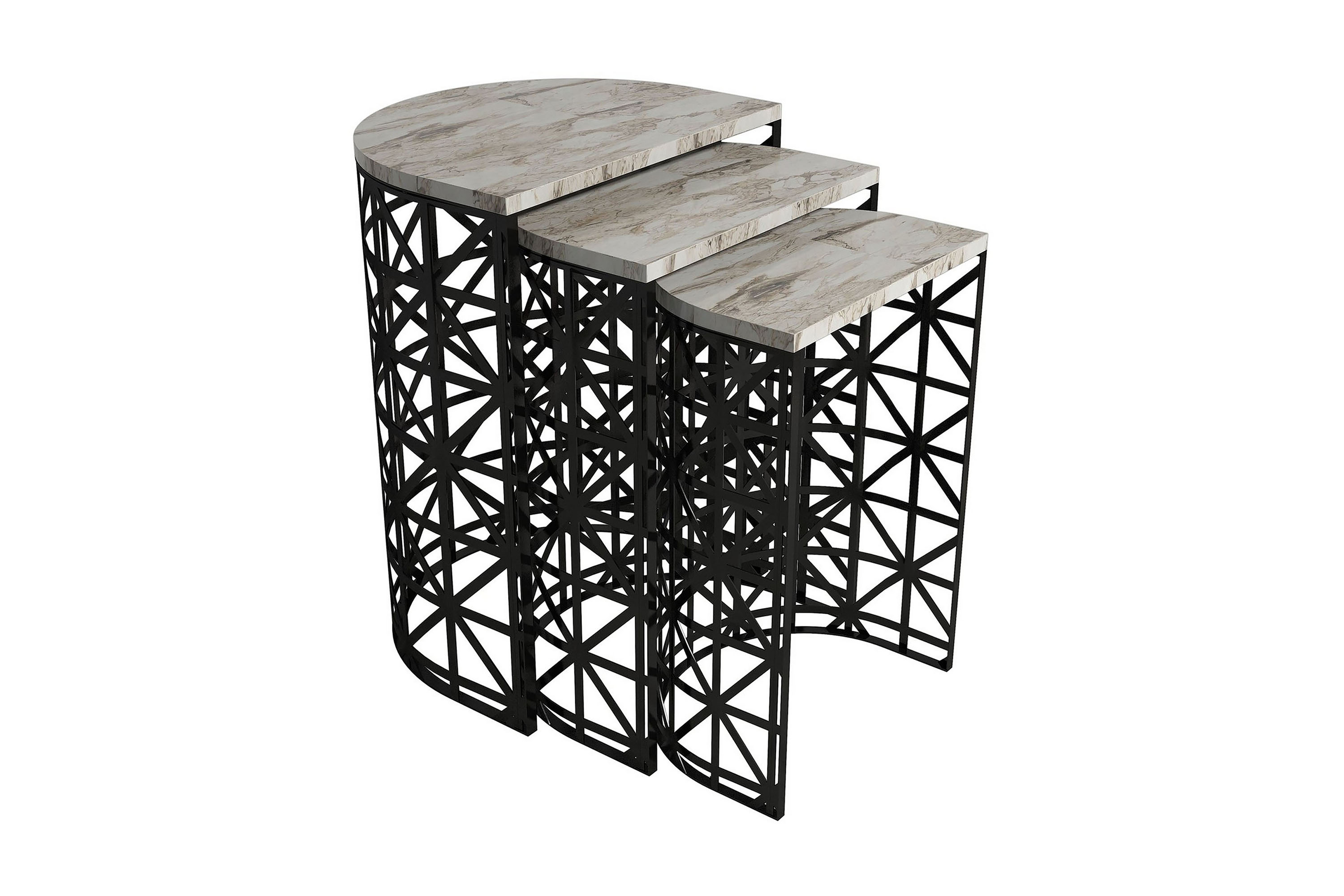 Satsbord Bjella 46 cm Vit