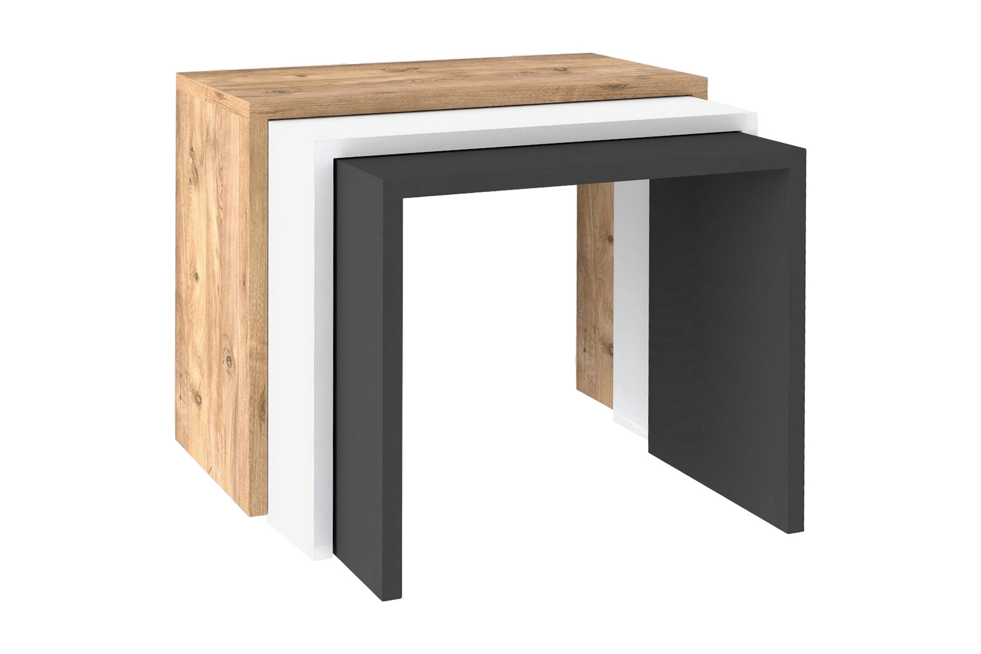 Satsbord Southeast 3-pack 50 cm ValnötVitGrå