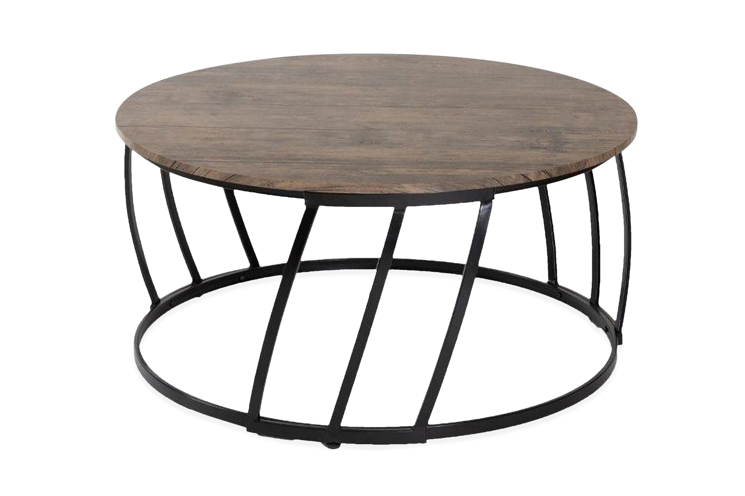 Soffbord Accardo 91 cm Runt Antikmönstrad Brun/Svart