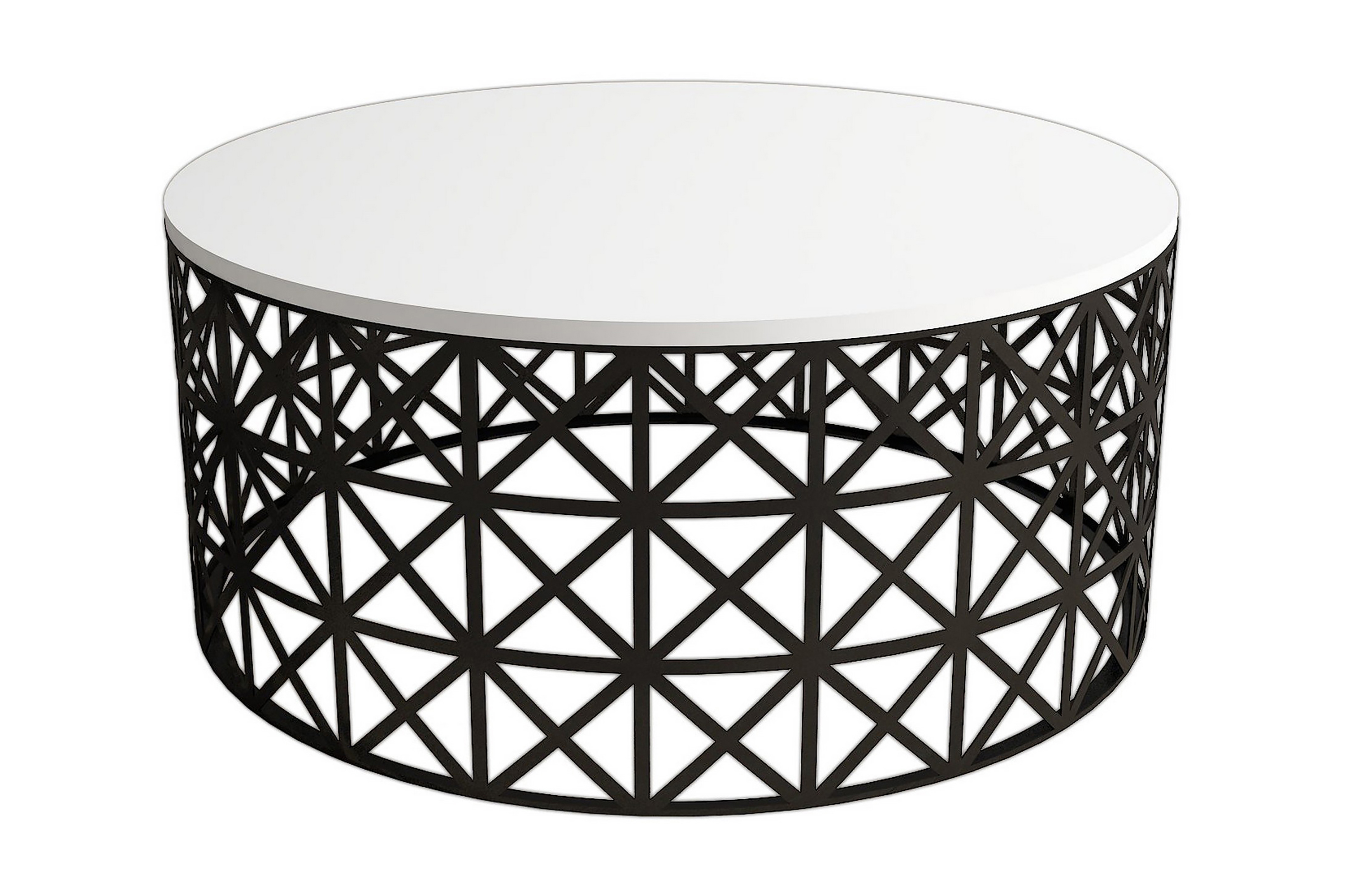 Soffbord Amtorp 90 cm Runt Vit/Svart