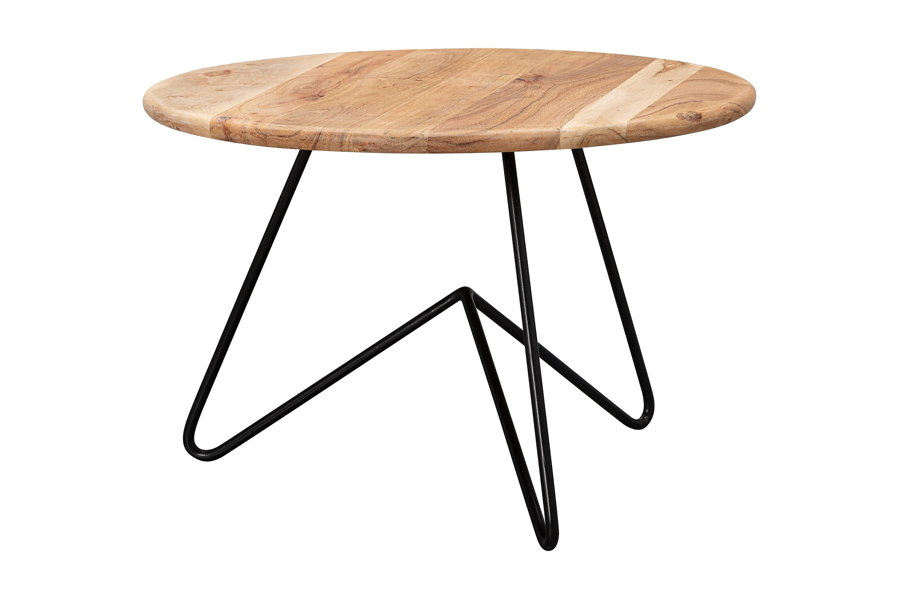 Soffbord Ariba 60 cm Runt Akacia/Svart