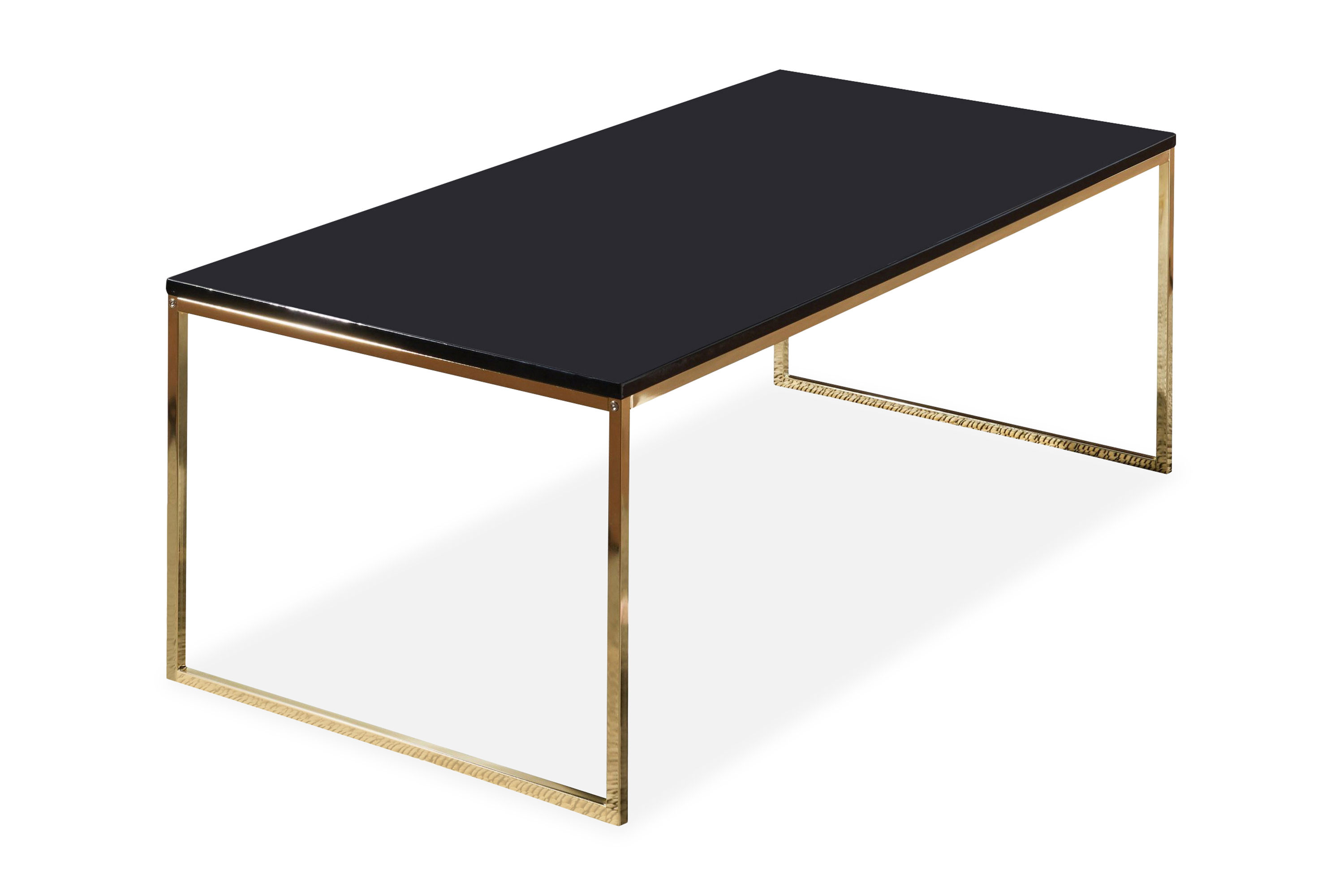 soffbord brucken 120 cm - svart/guld
