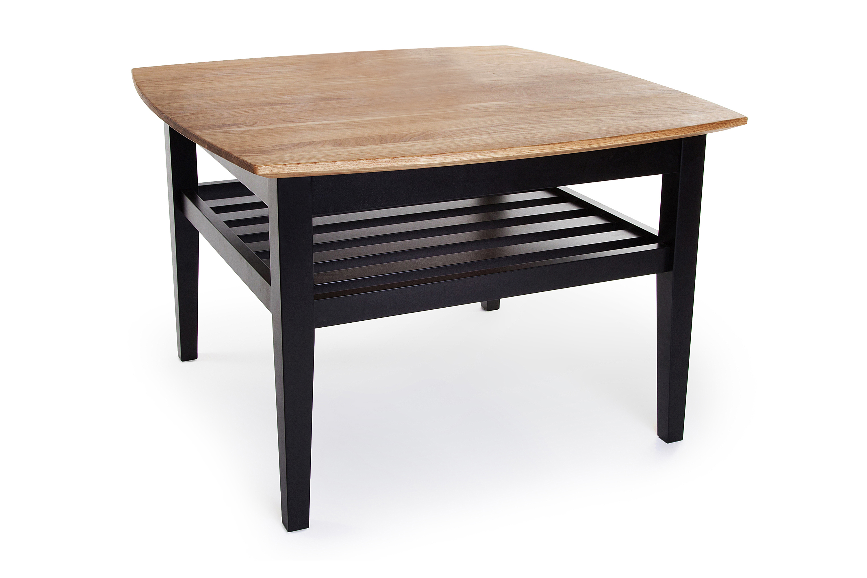 Soffbord Chicago 80 cm med Förvaring Hylla Ek/Svart Ek/Svart