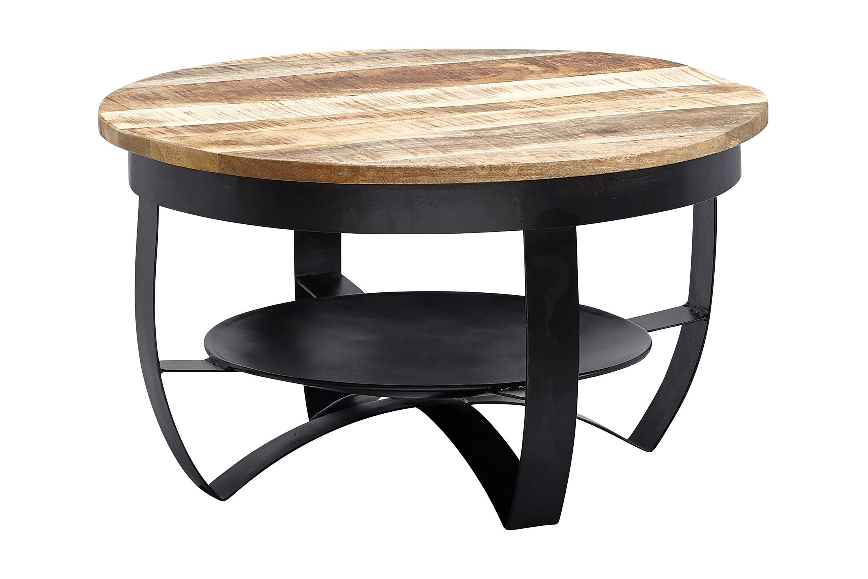 Soffbord Clanton 60x34 cm med Förvaring Runt Brun/Svart