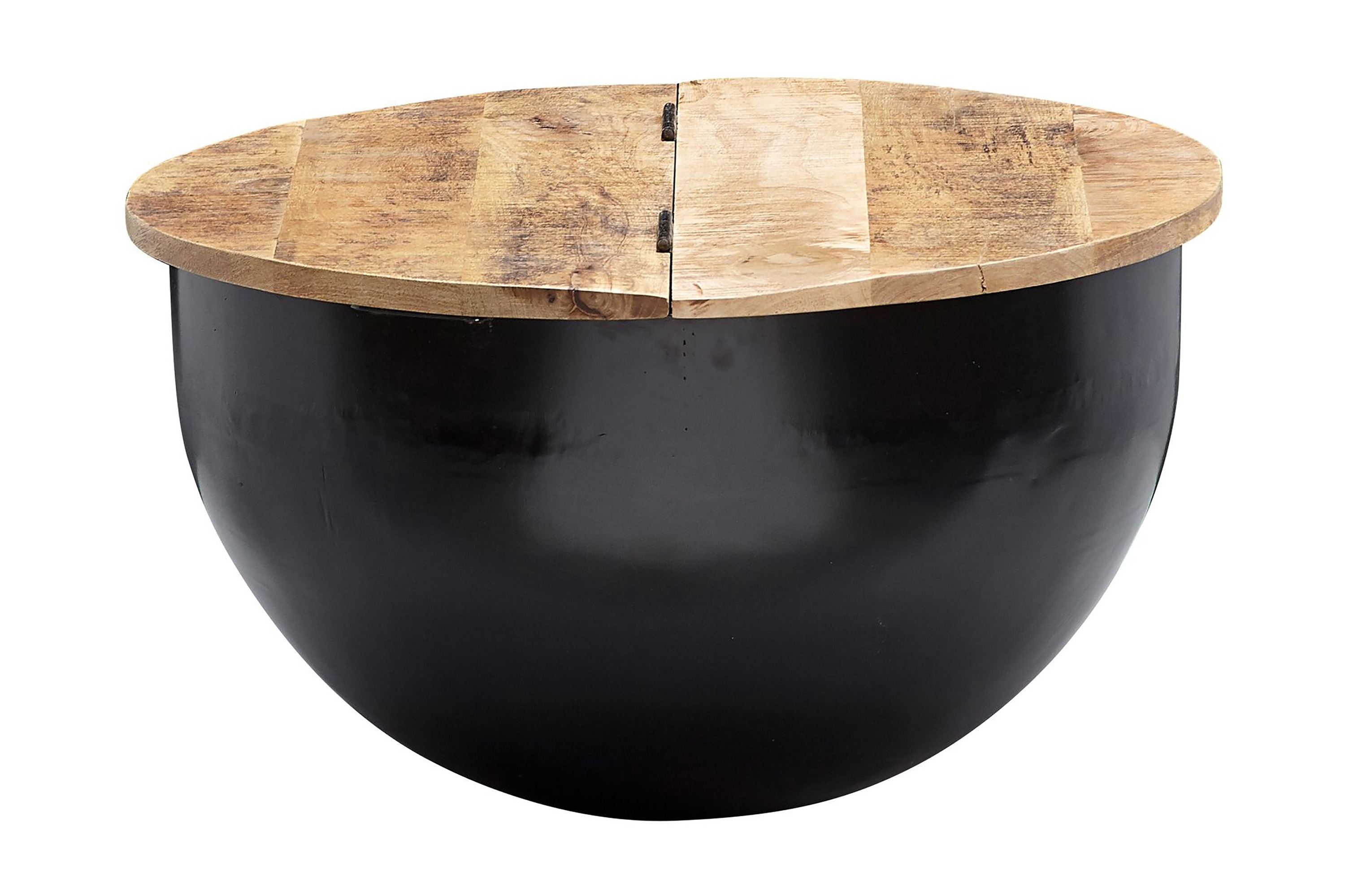 Soffbord Clanton 60x34 cm Runt Brun/Svart