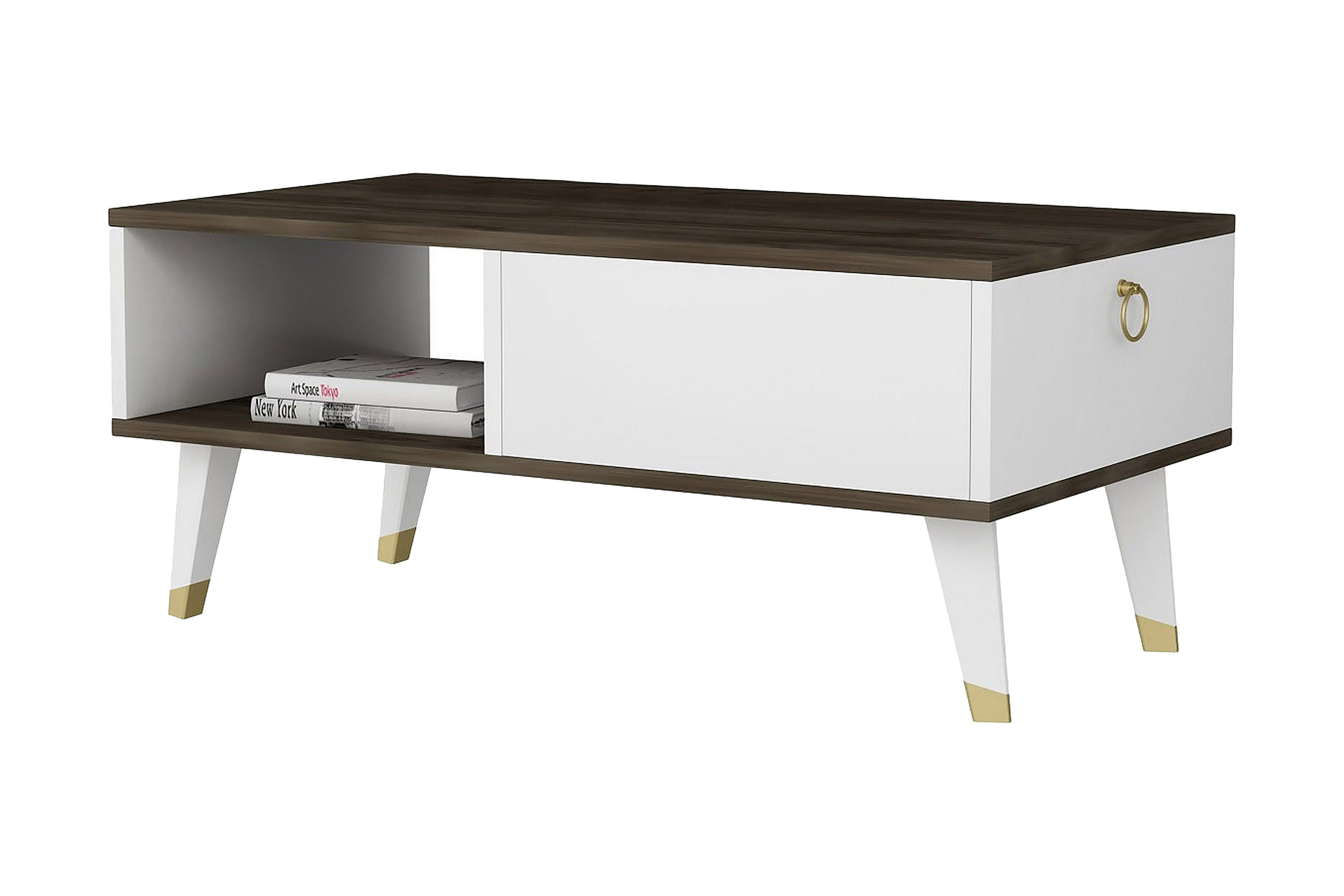 soffbord damlarca 90x42,4x90 cm - brun