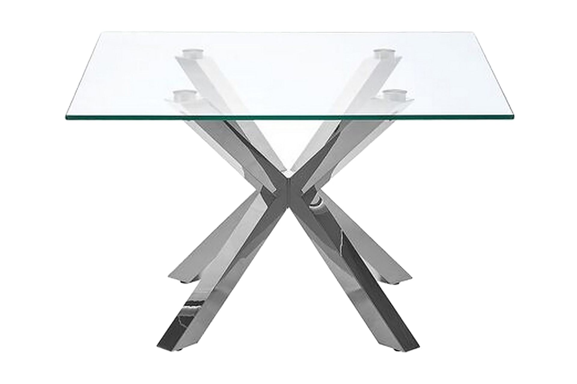 Soffbord genomskinlig/silver STARLIGHT - Silver