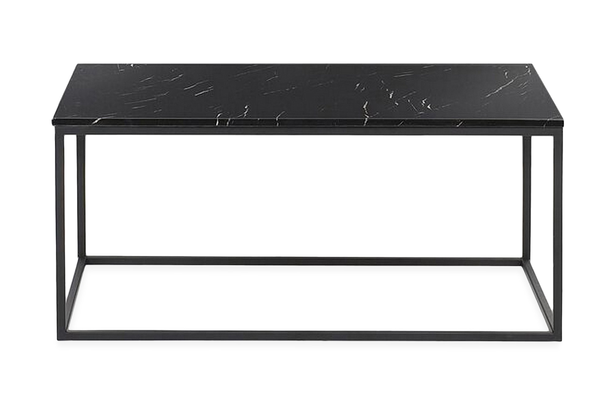 Soffbord Heber 100 cm Marmormönster Svart