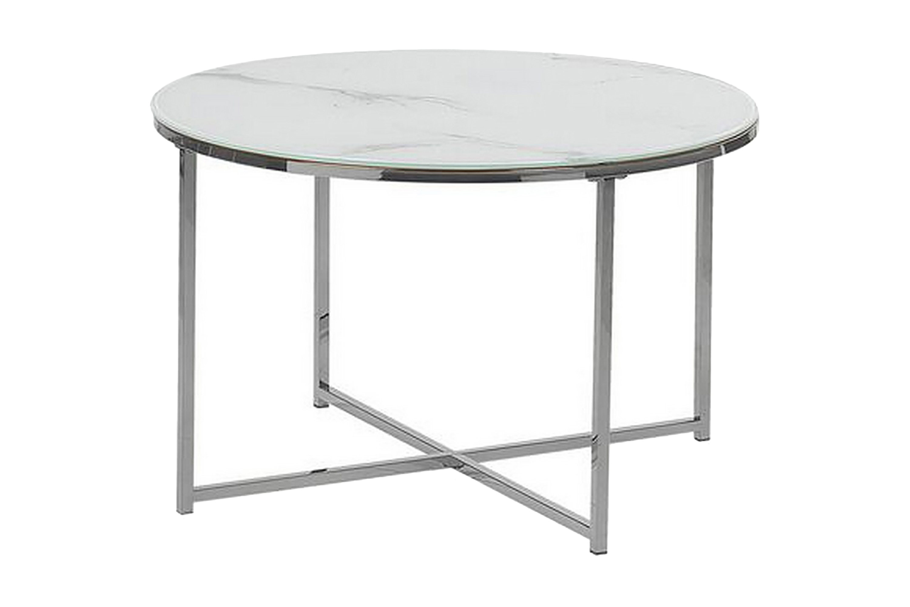 Soffbord Hoda Marmoreffekt Vit
