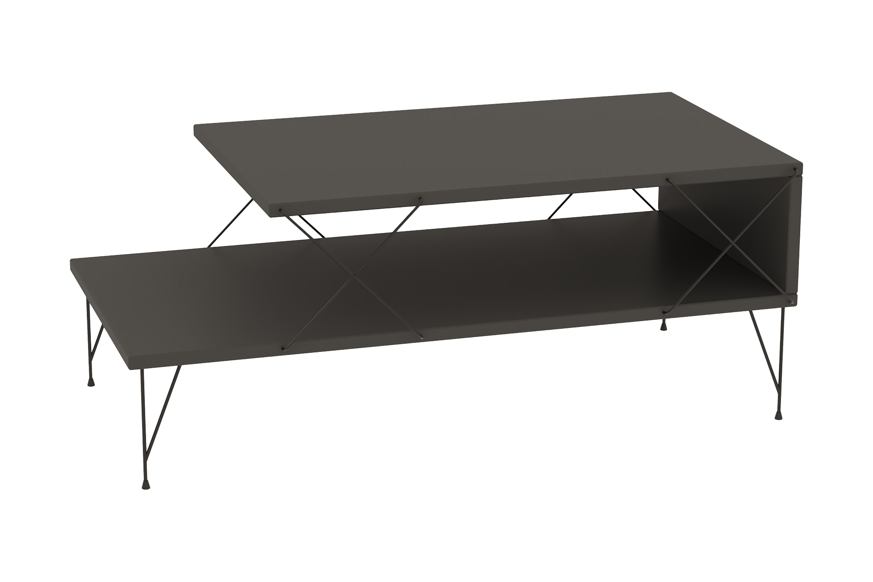 Soffbord Jaennis 100 cm Antracit/Svart