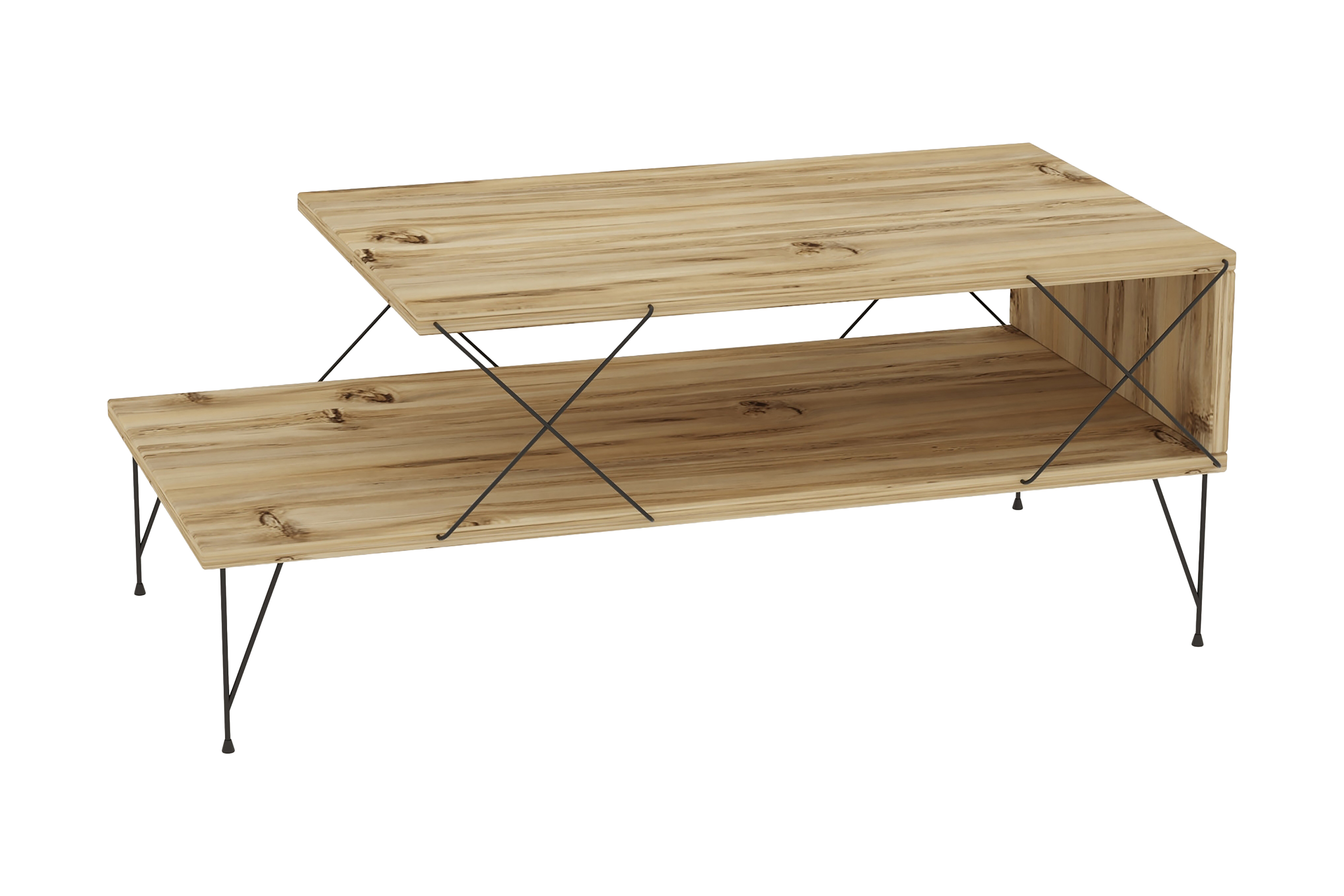 Soffbord Jaennis 100 cm Natur/Svart