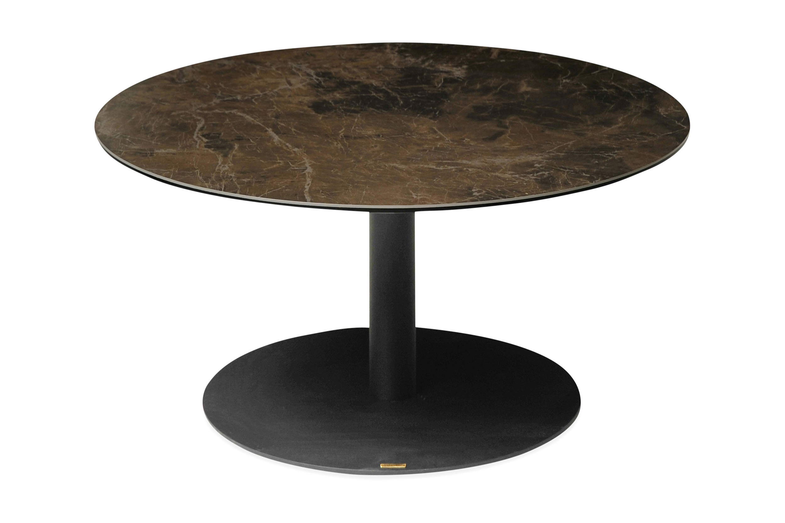 Soffbord Jamaira 100 cm Runt Keramik/Glas/Brun/Svart