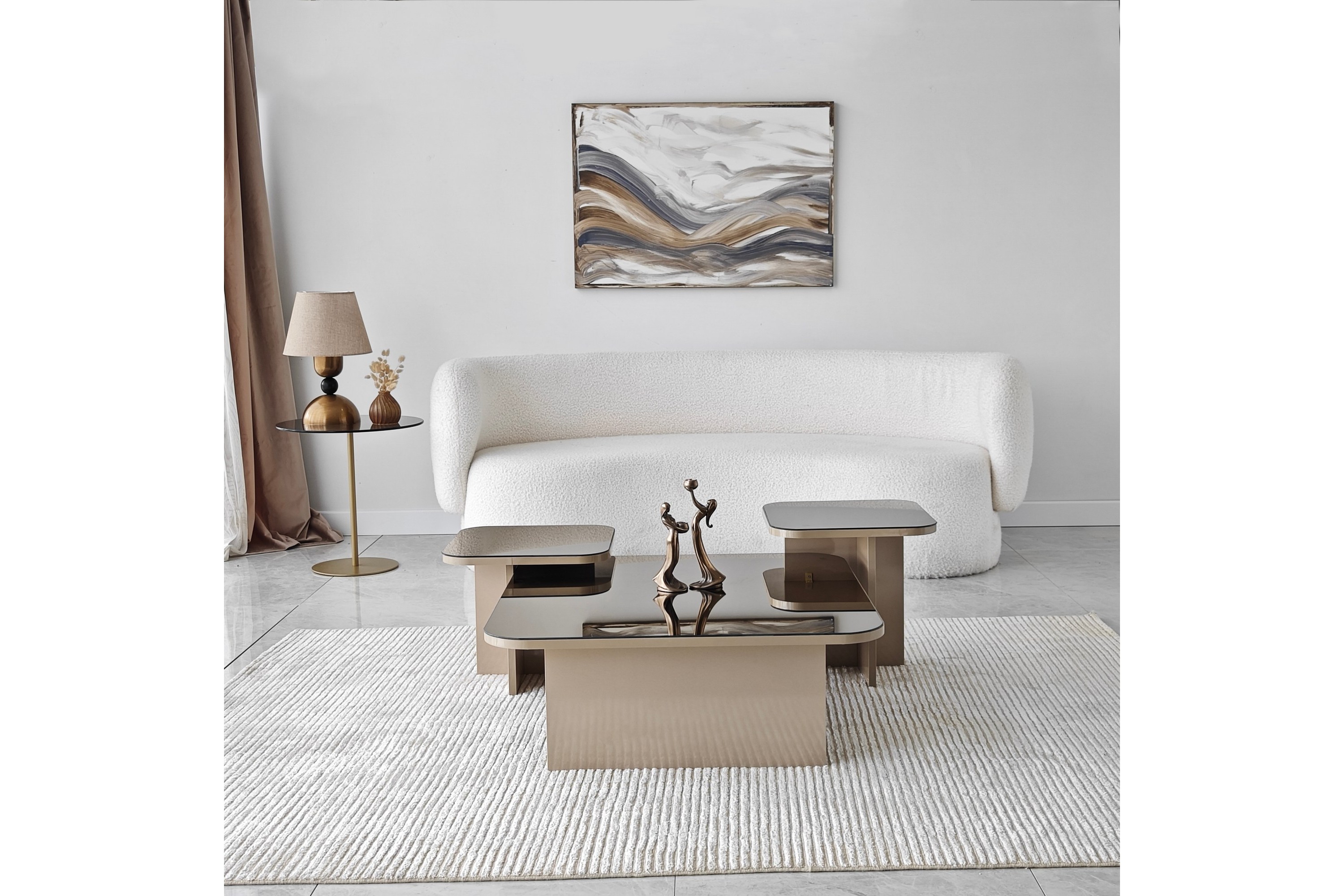 Soffbord Kambalda 80 cm Beige