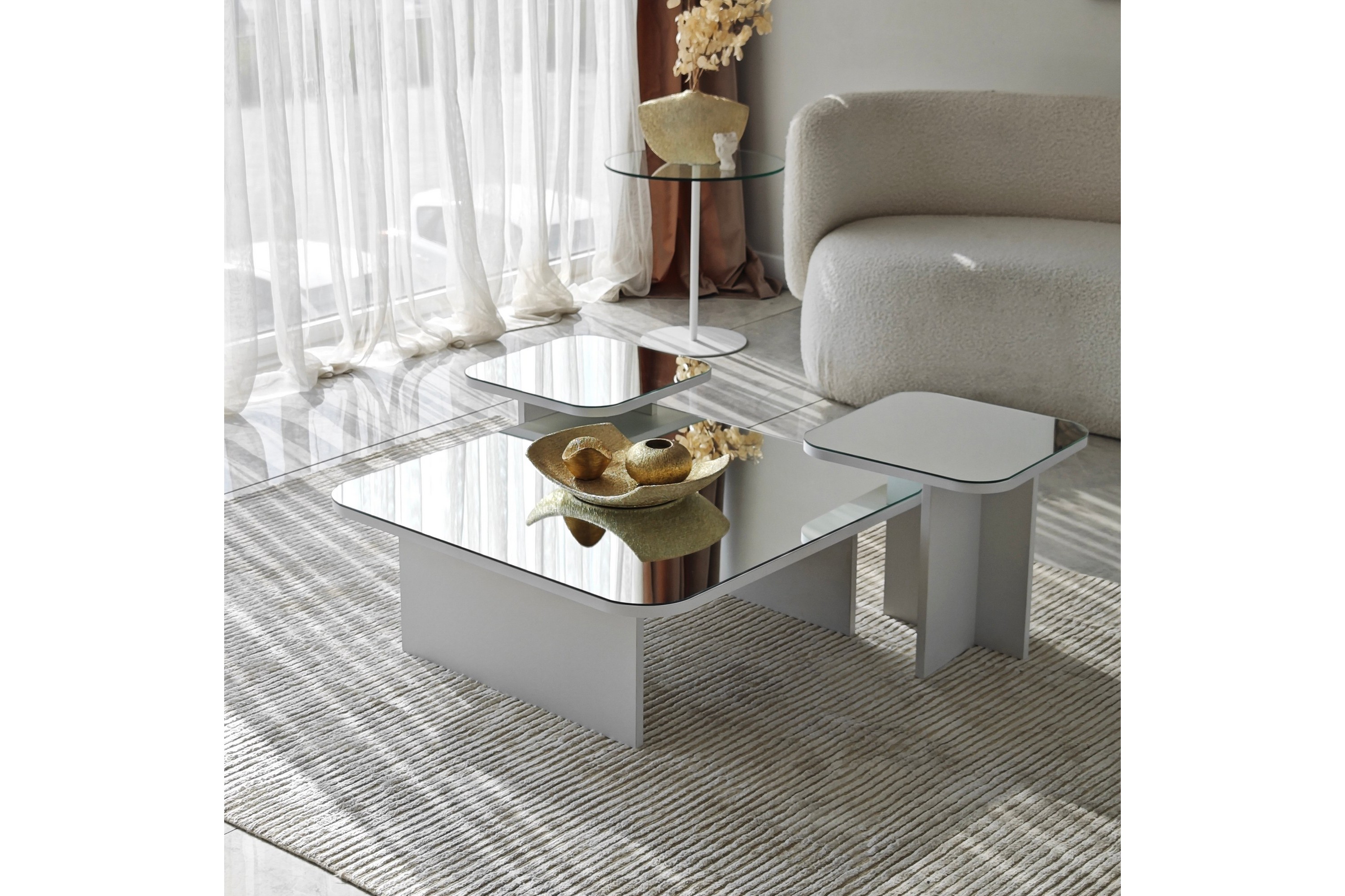 Soffbord Kambalda 80 cm Vit