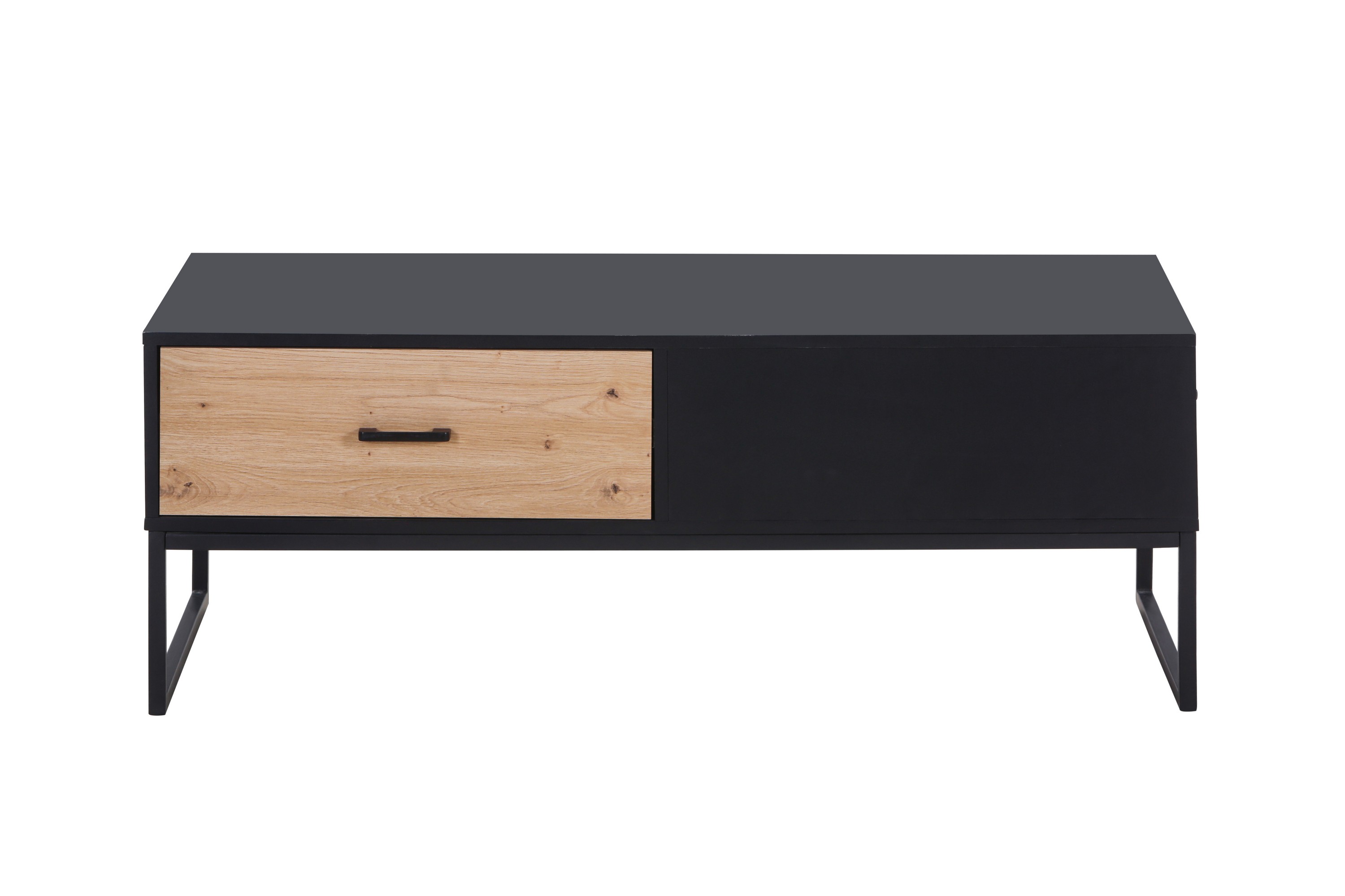 Soffbord Lehayes 120 cm med Förvaring Hylla Låda Svart/Brun