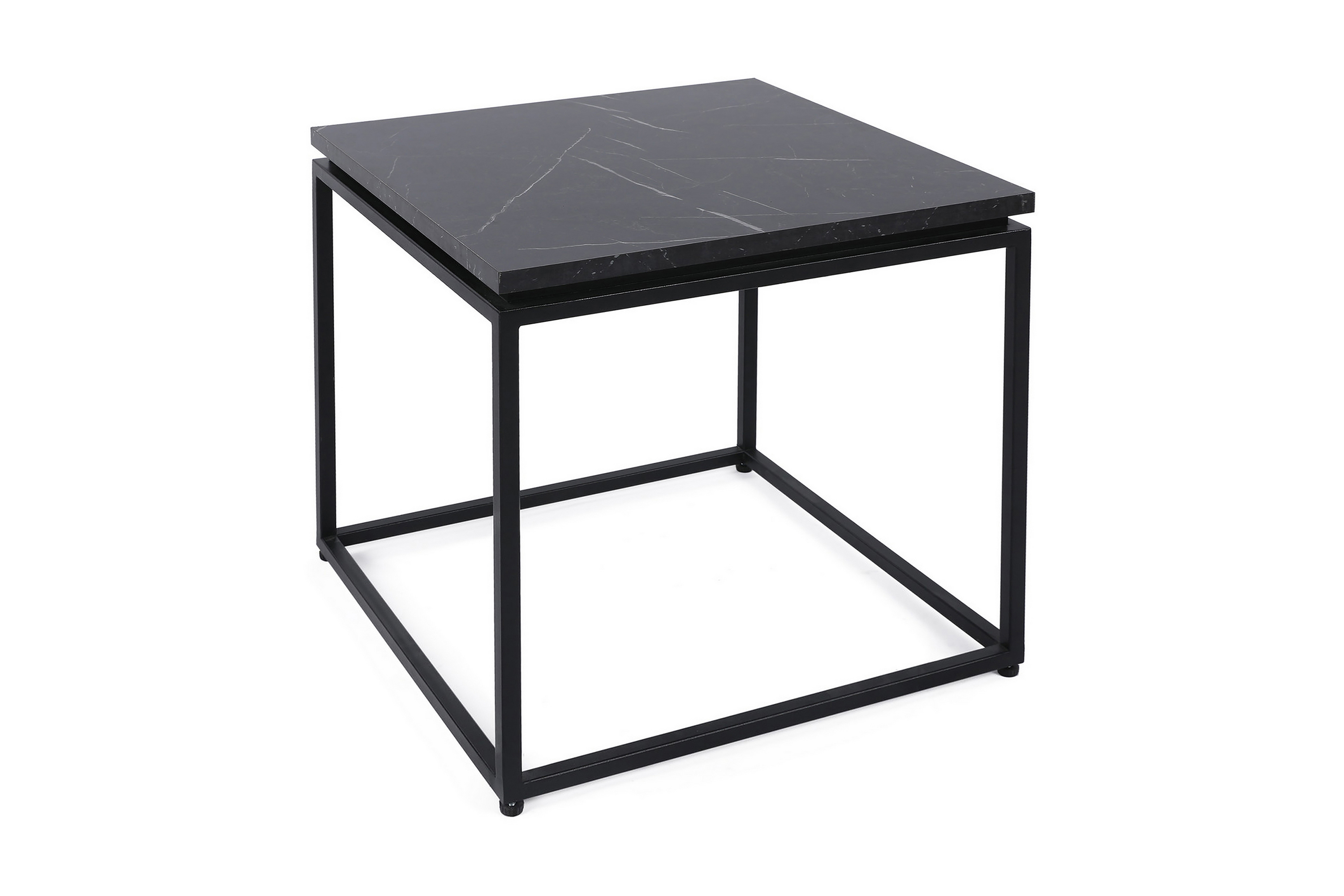 soffbord leylak 45 cm marmormönster - svart